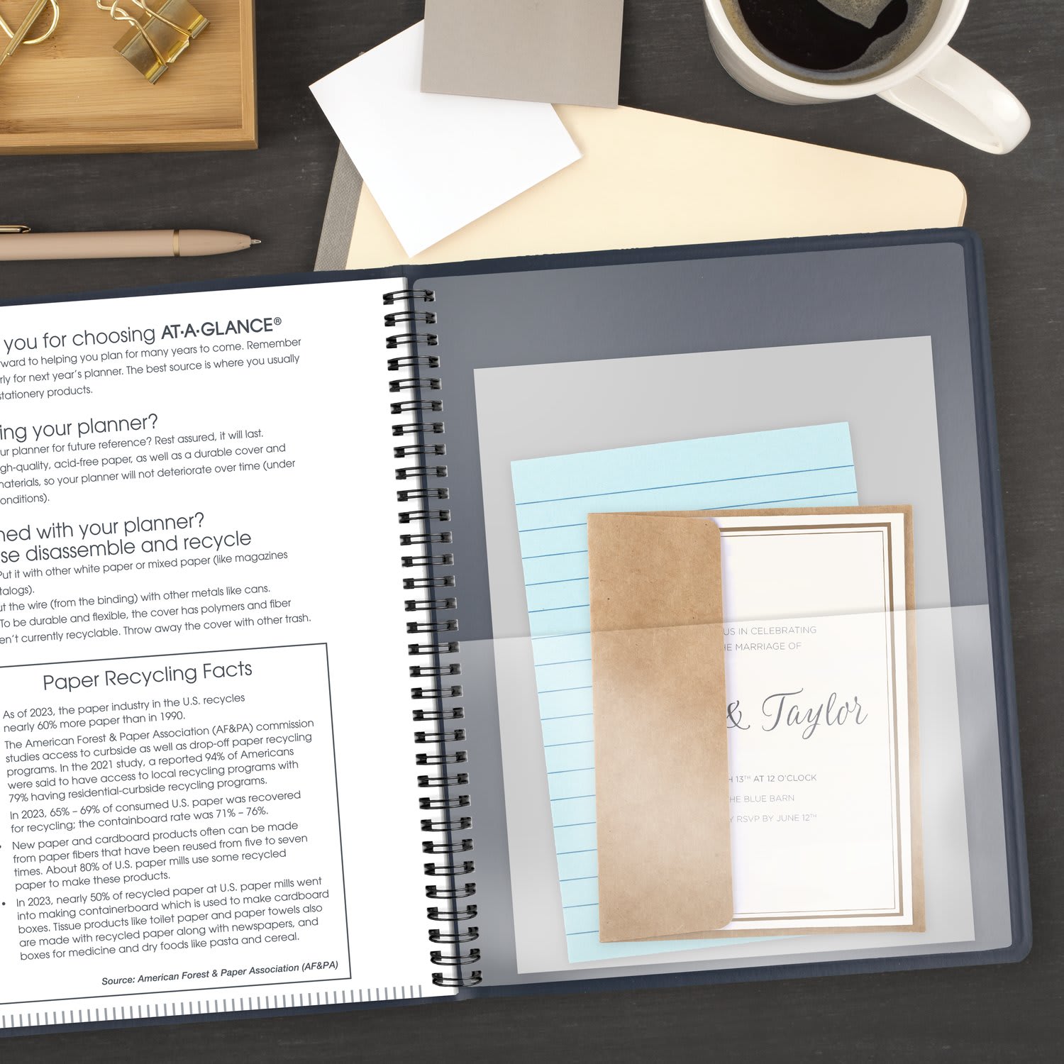 AT-A-GLANCE 2027 Weekly Appointment Book Planner, Navy, Large, 8 1/4in x 11in - Image 5