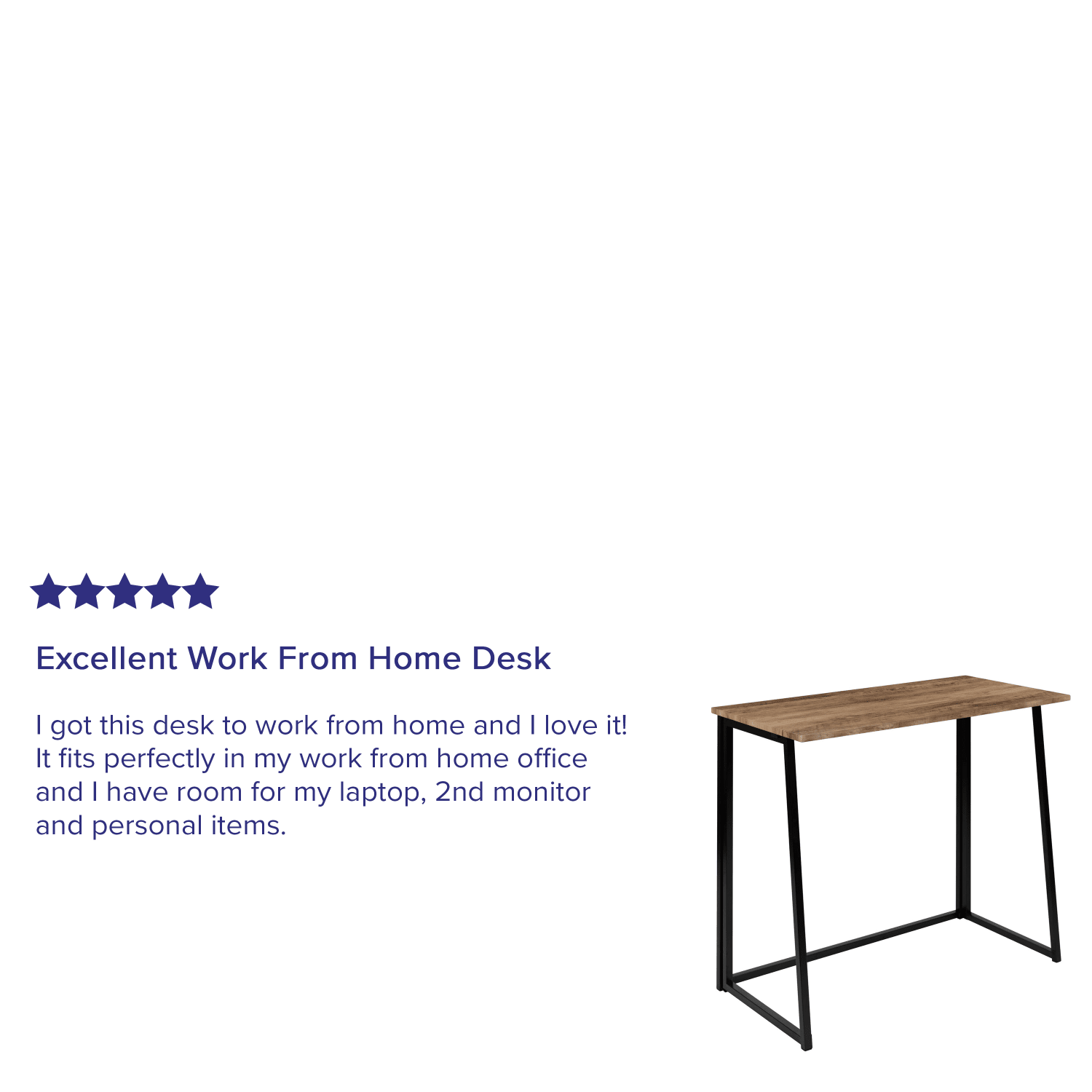 Flash Furniture 36inW Home Office Folding Computer Desk, Rustic - Image 5
