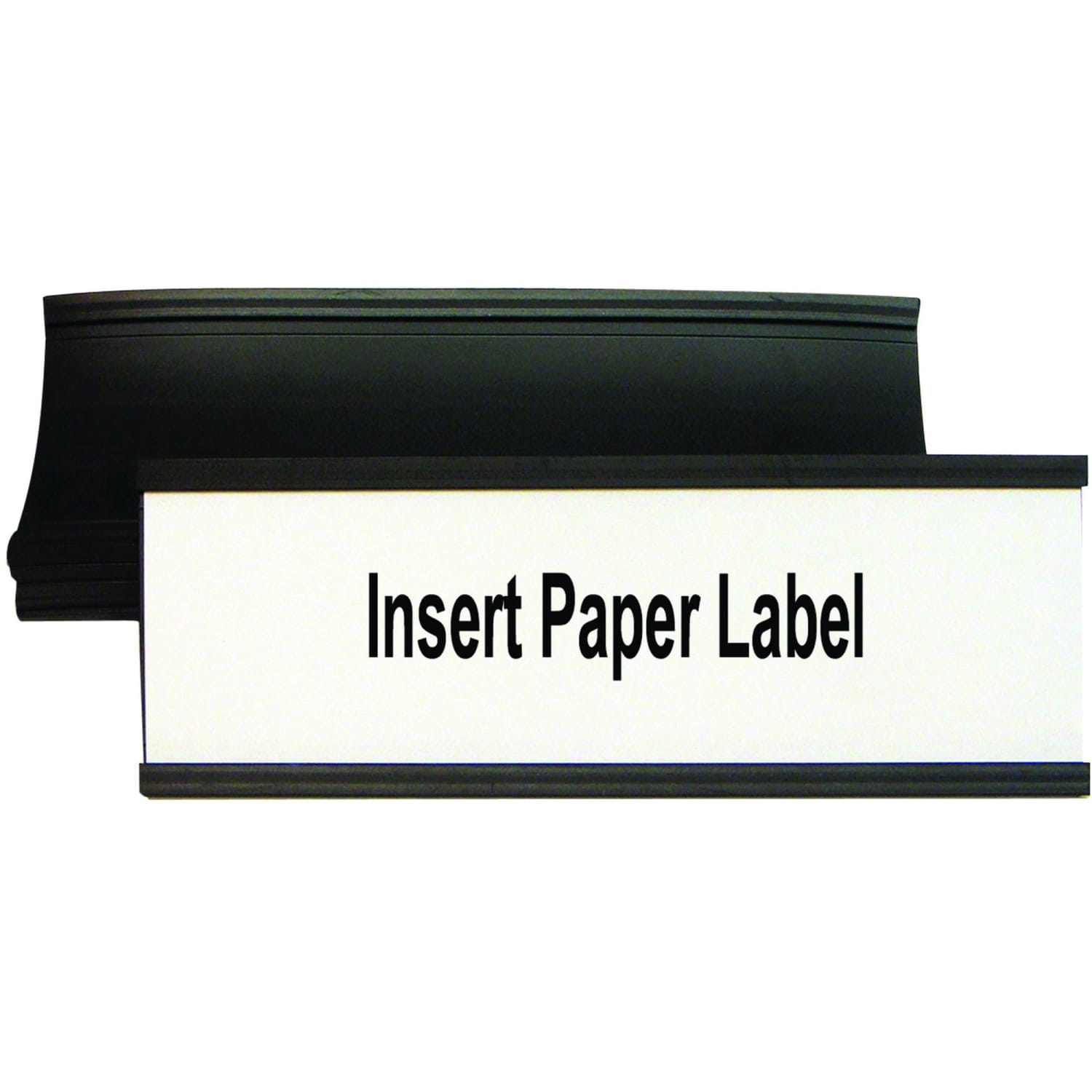MasterVision Magnetic Data Card Holders, 6in x 2in, Black, Pack Of 10