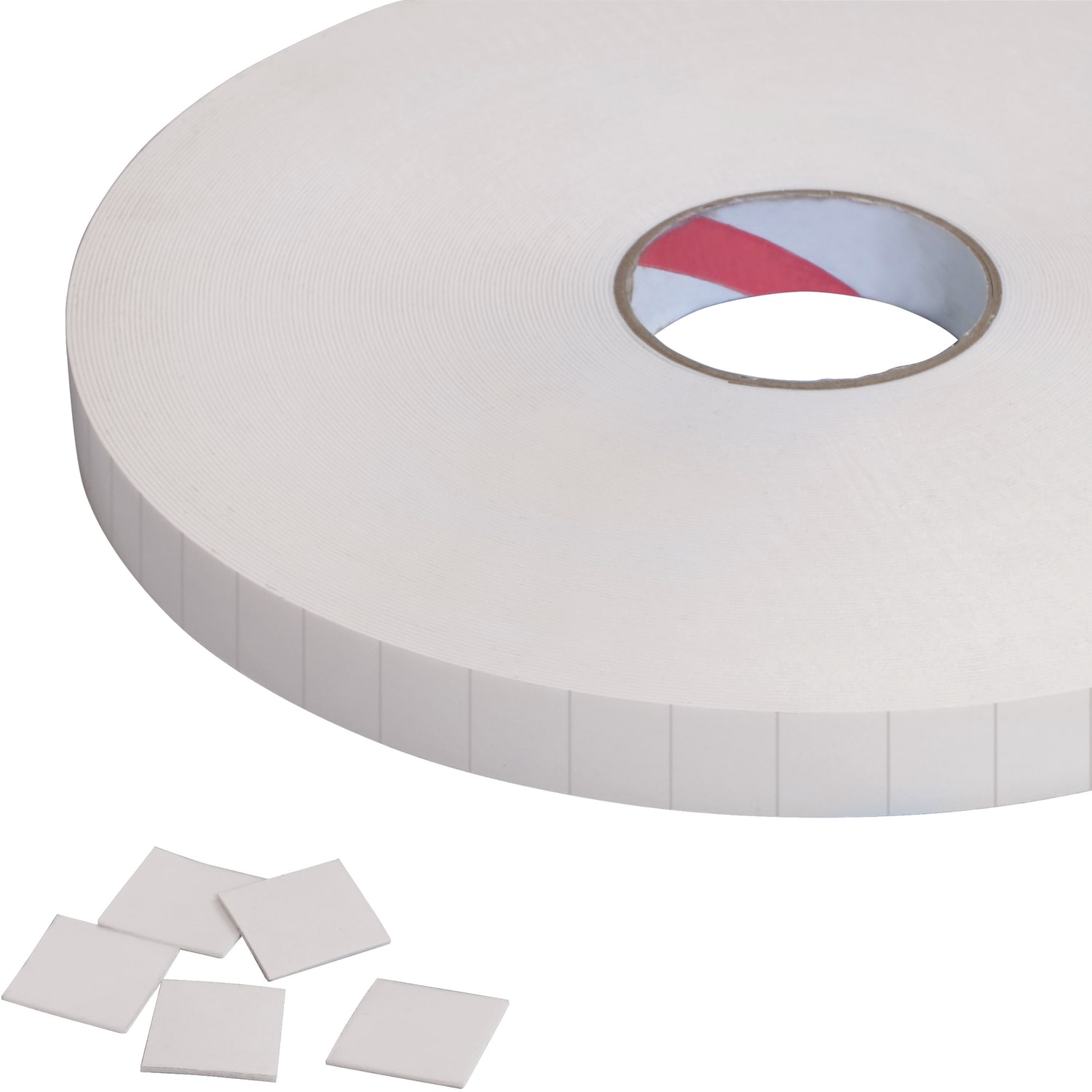 Tape Logic Removable Double-Sided Foam Squares, 3in Core, 1in x 1in, White, Roll Of 324 - Image 3