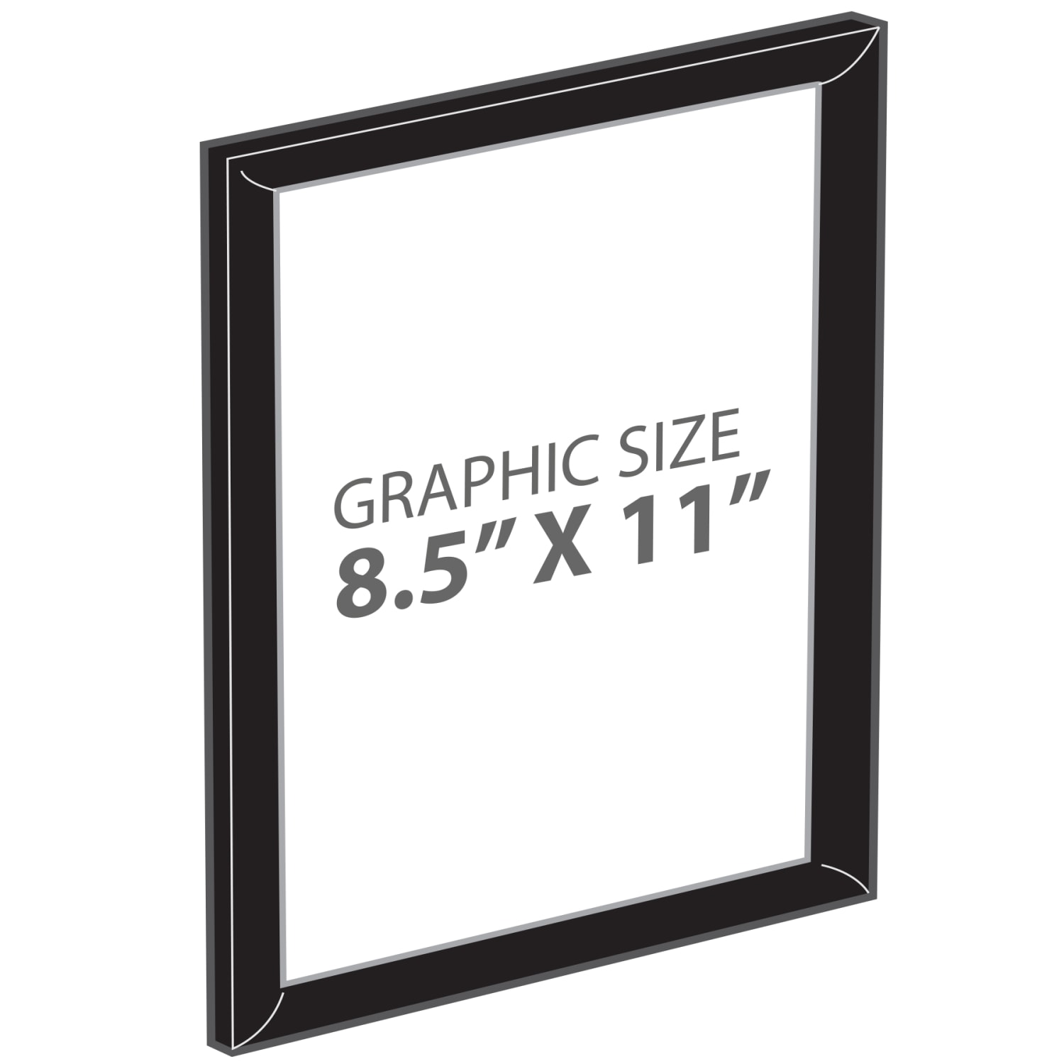 Azar Displays Wall Mount Plastic Snap Poster Vertical/Horizontal Sign Holders, 11inH x 8-1/2inW x 3/4inD, Black, Pack Of 4 Holders - Image 4