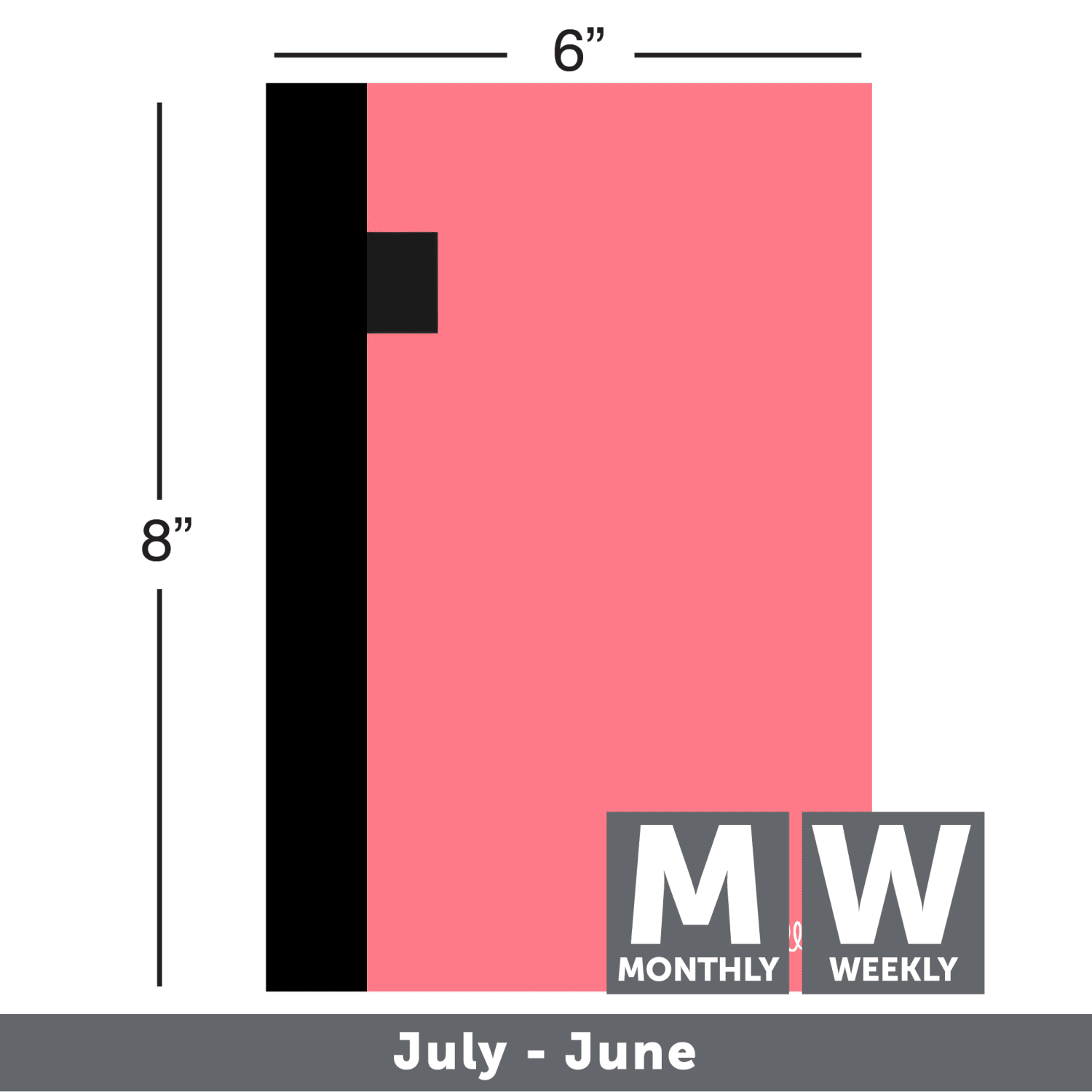 2026-2027 Office Depot Brand Stellar Academic Weekly/Monthly Planner, 5-1/2in x 8-1/2in, Pink, July To June - Image 3