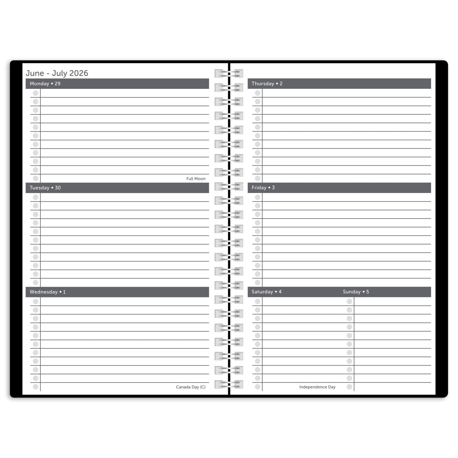 2026-2027 Office Depot Brand Stellar Academic Weekly/Monthly Planner, 5-1/2in x 8-1/2in, Pink, July To June - Image 4