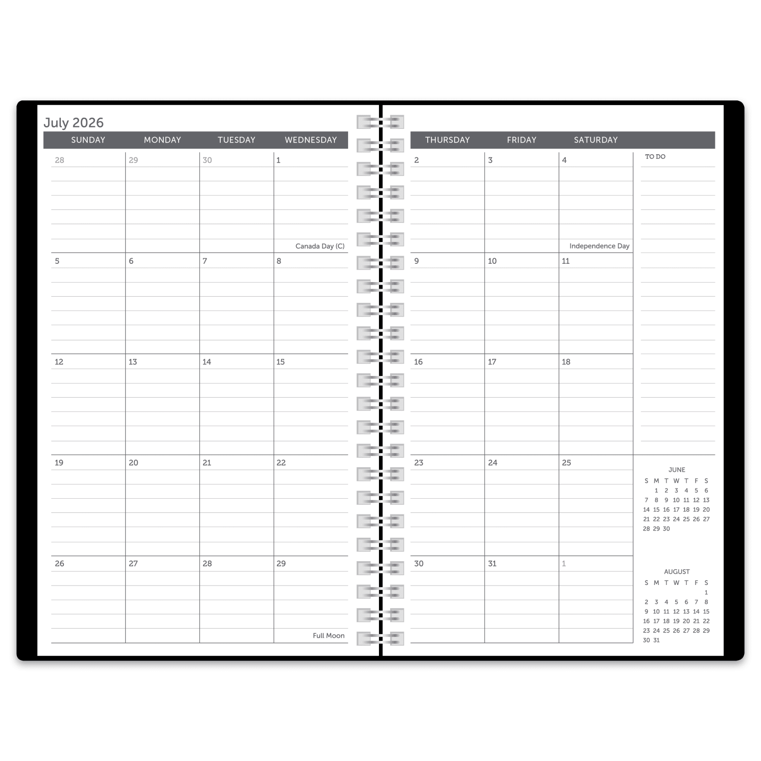 2026-2027 Office Depot Brand Stellar Academic Weekly/Monthly Planner, 5-1/2in x 8-1/2in, Pink, July To June - Image 5