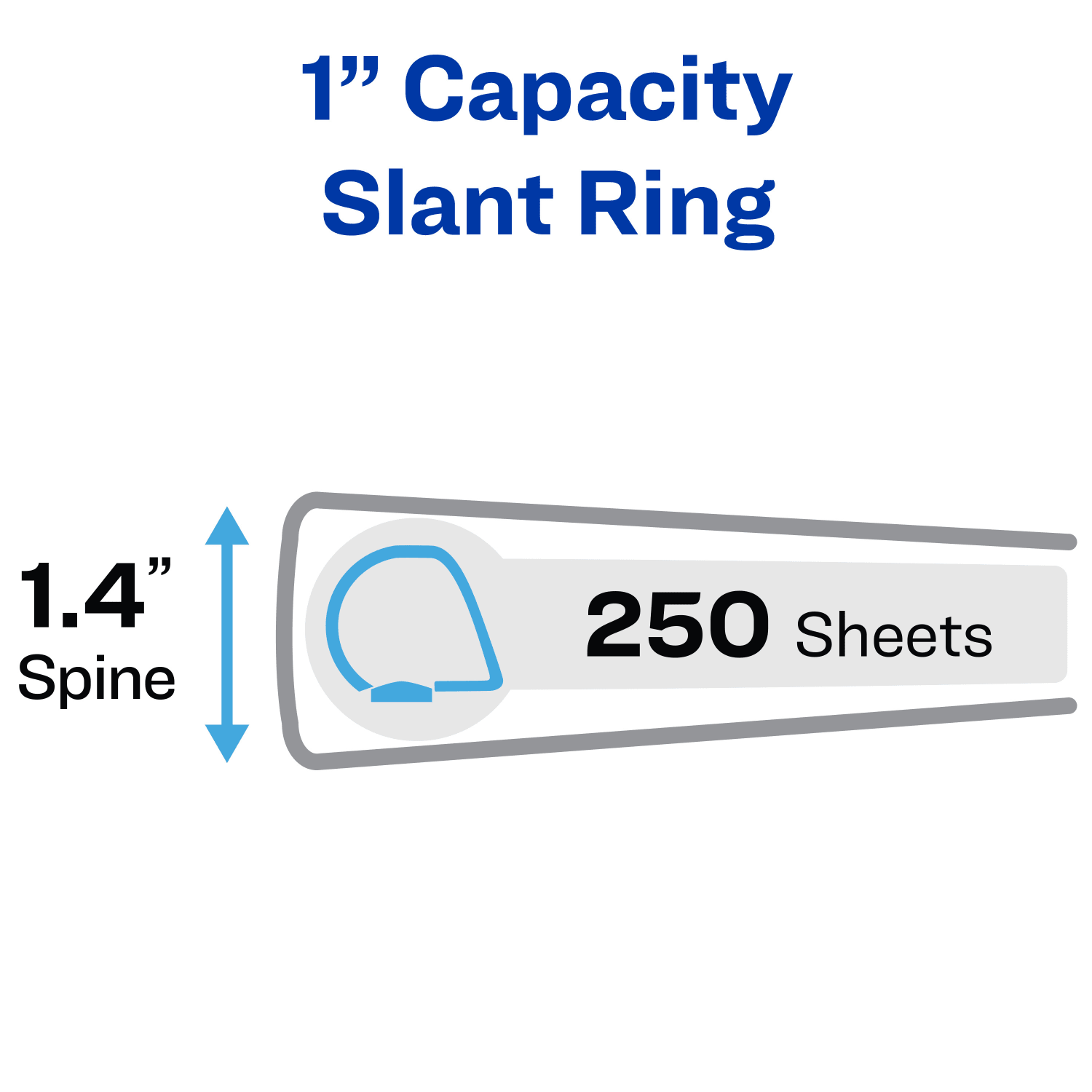 Avery Heavy-Duty View 3 Ring Binders, 1in One Touch Slant Rings, Black, Pack Of 4 - Image 3