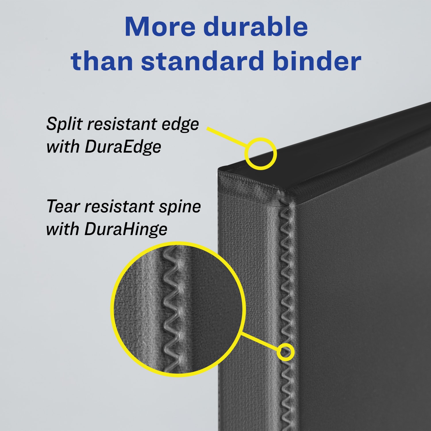 Avery Heavy-Duty View 3 Ring Binders, 1in One Touch Slant Rings, Black, Pack Of 4 - Image 5