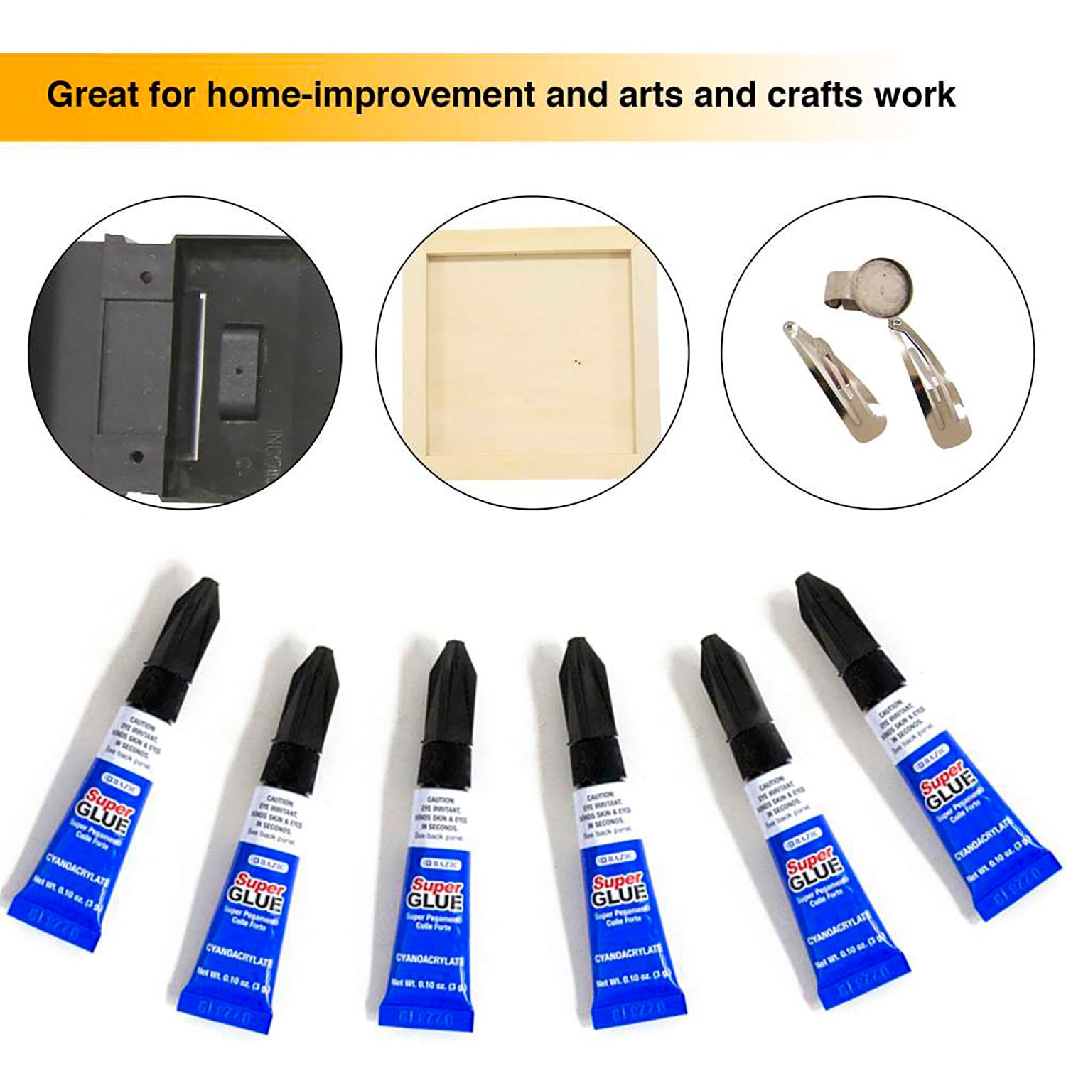 BAZIC Products Super Glue, 0.10 oz (3g), 6 Per Pack, Set Of 6 Packs - Image 6