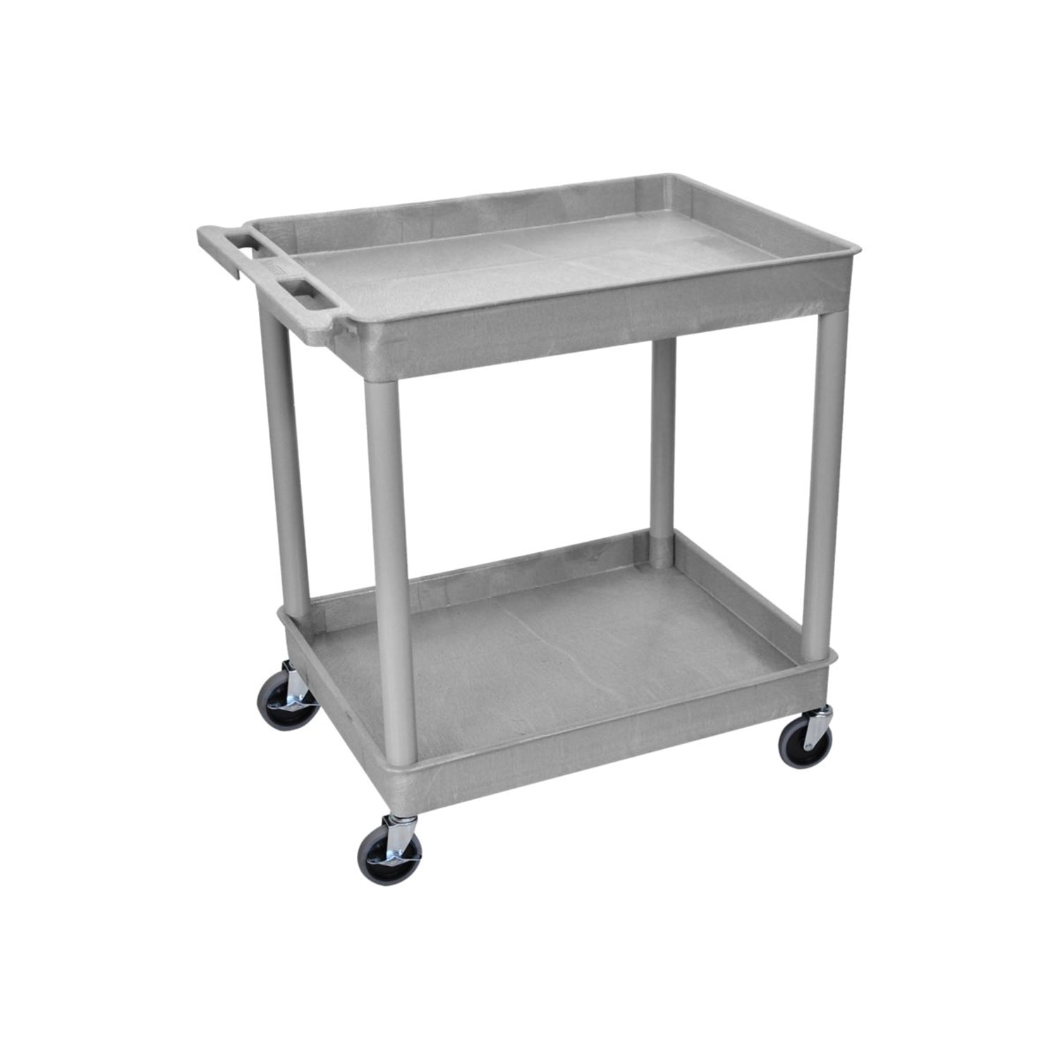 H. Wilson Plastic Tub Cart, 37 1/4inH x 32inW x 24inD, Gray - Image 3