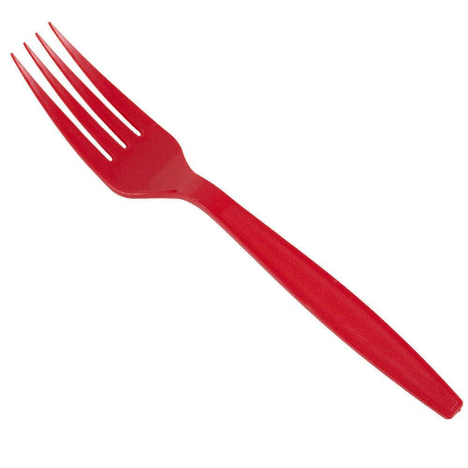 JAM PAPER Big Party Pack of Premium Plastic Forks, Red, 100 Disposable Forks/Box - Image 3