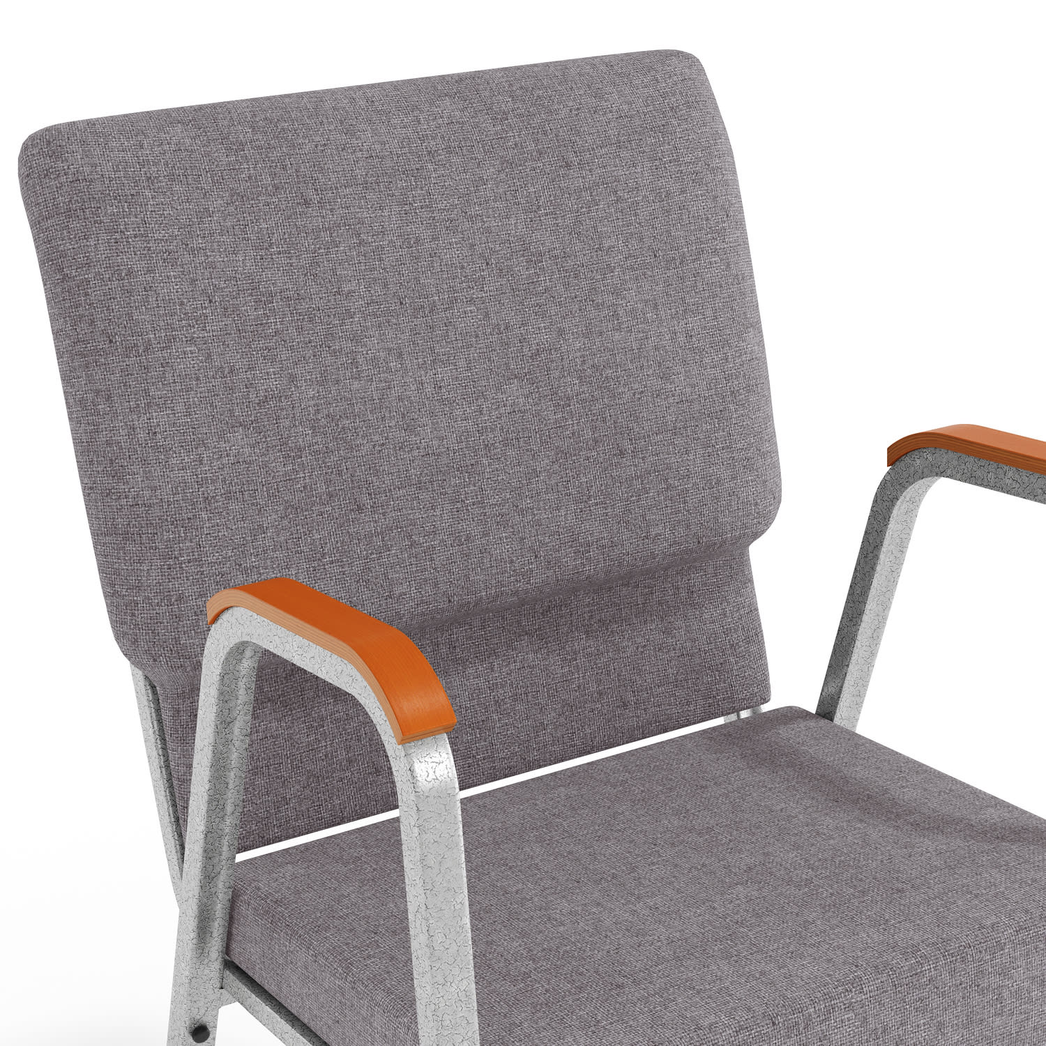 Flash Furniture HERCULES Series Stacking Wood Accent Arm Church Chair GraySilver PopularChairscom