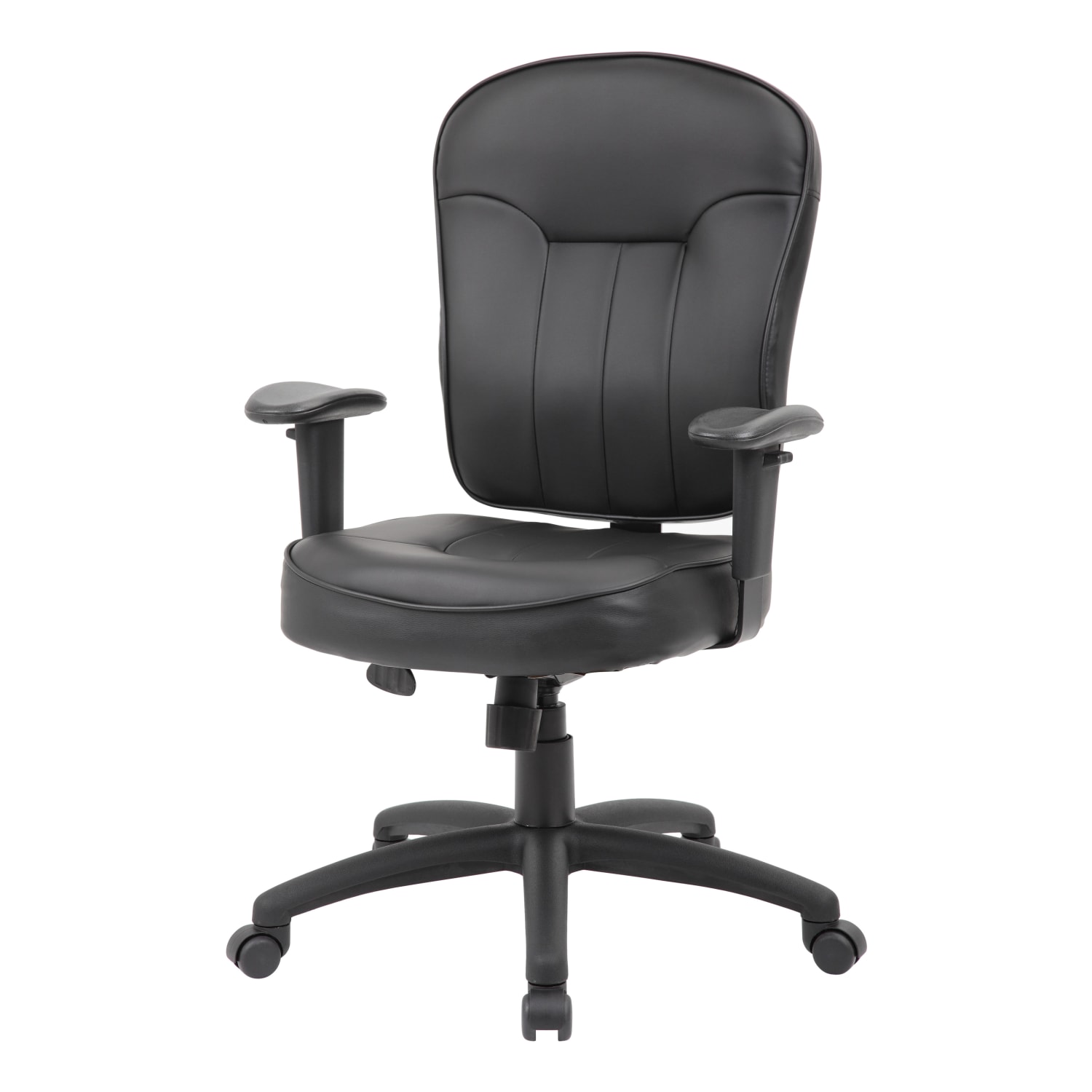 Boss Office Products Bonded Leather MidBack Task Chair Black PopularChairscom Boss Office Products Bonded Leather Mid Back Task Chair Black PopularChairscom