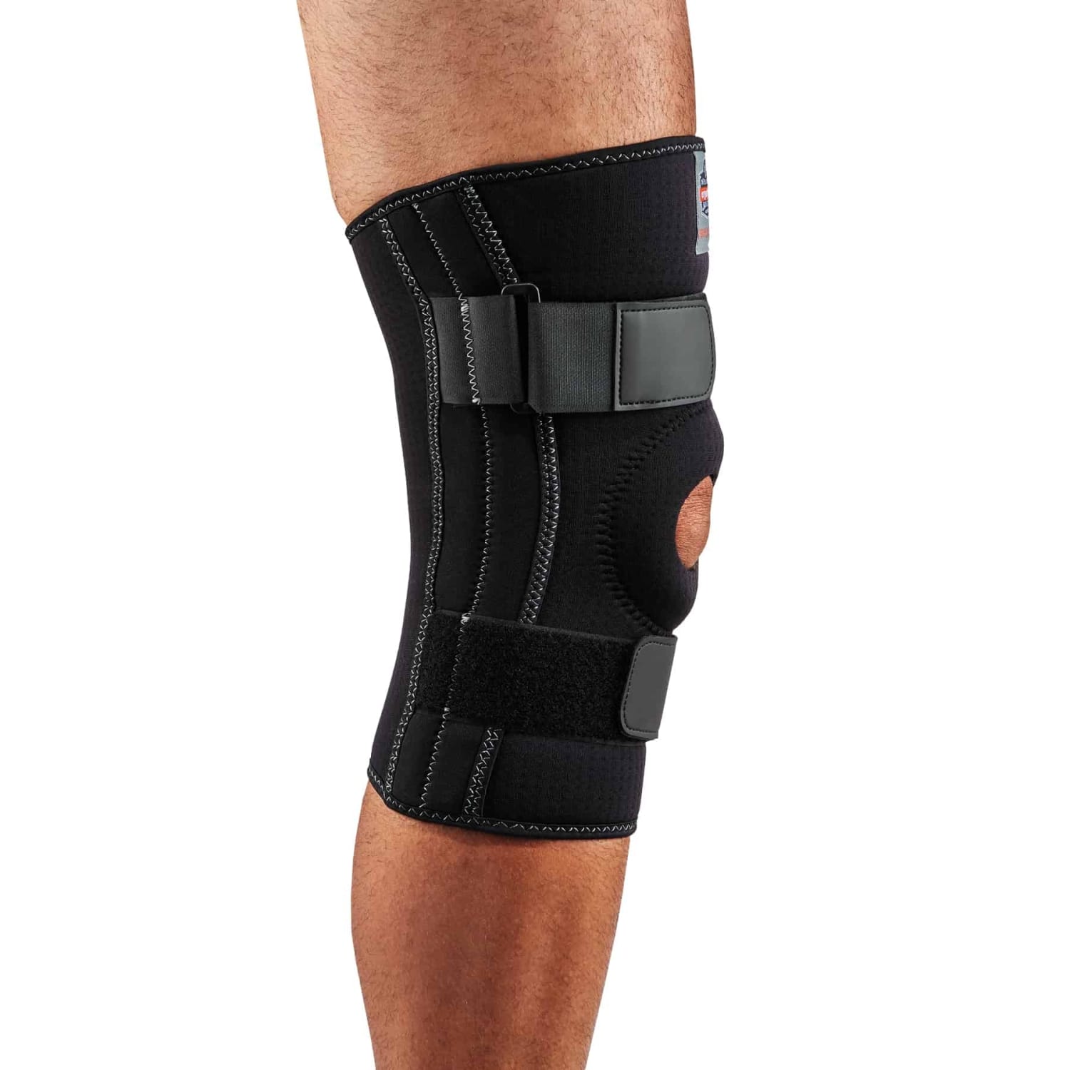 Ergodyne Proflex 620 Knee Sleeve, With Open Patella/Spiral Stays, Large, Black - Image 3