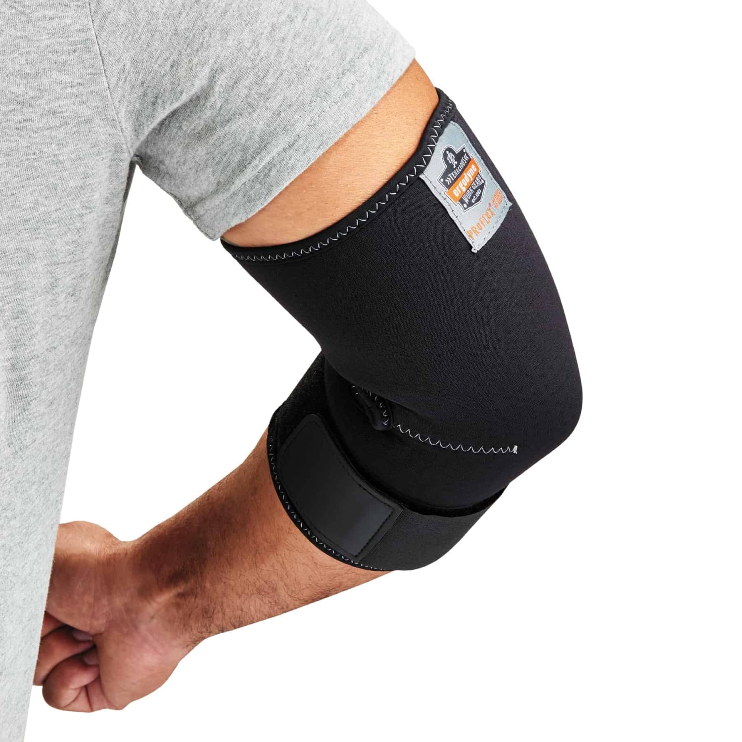 Ergodyne ProFlex Support, 655 Elbow Sleeve With Strap, XXL, Black - Image 3