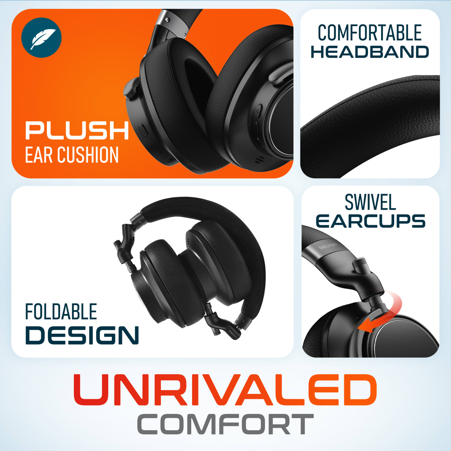 Delton M201 Wireless Computer Headset, Bluetooth, Black, Total Qty 1 - Image 6