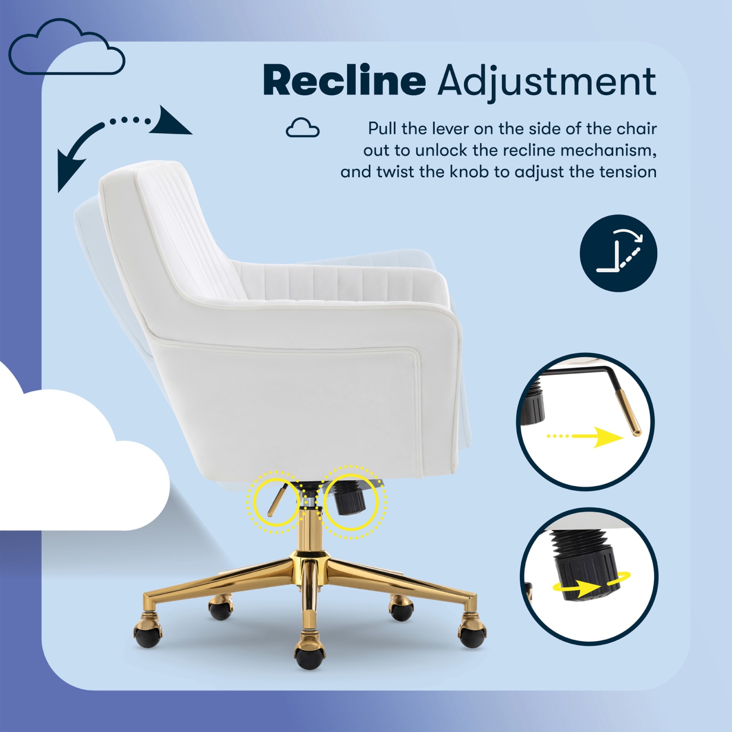 Serta Ashleigh Ergonomic Fabric Mid Back Modern Office Chair White PopularChairscom
