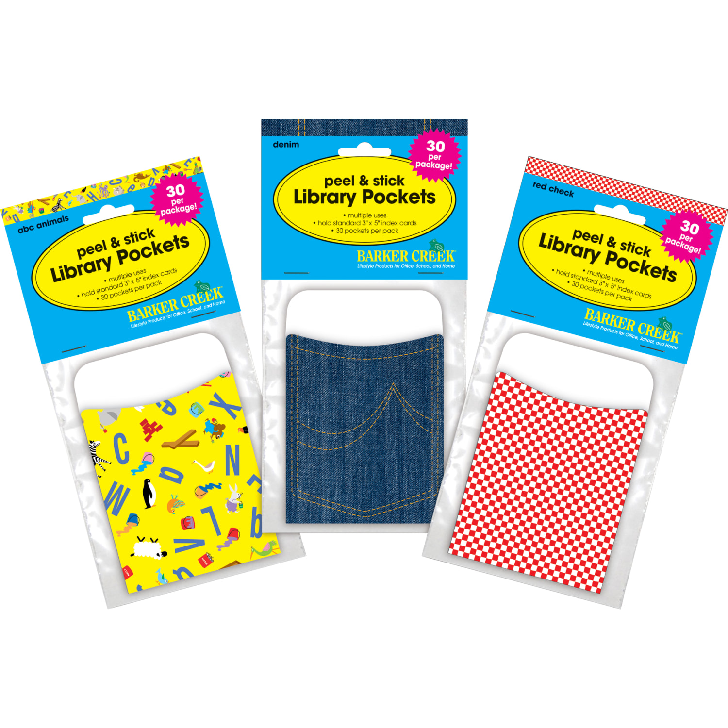 Barker Creek Peel & Stick Library Pockets, 3-1/2in x 5-1/8in, Party Pack, Set Of 90 Pockets - Image 6