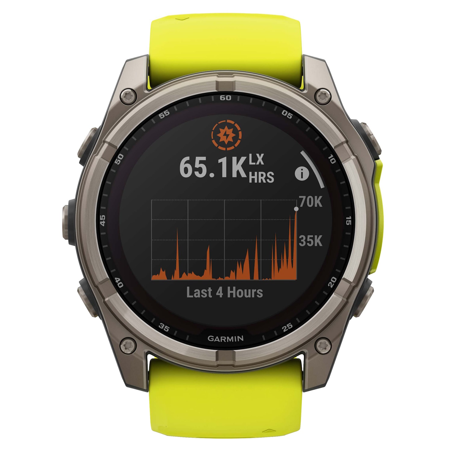 Garmin fenix 8 Multisport Solar GPS Watch With Silicone Band And 51mm Lens, Amp Yellow/Graphite - Image 4