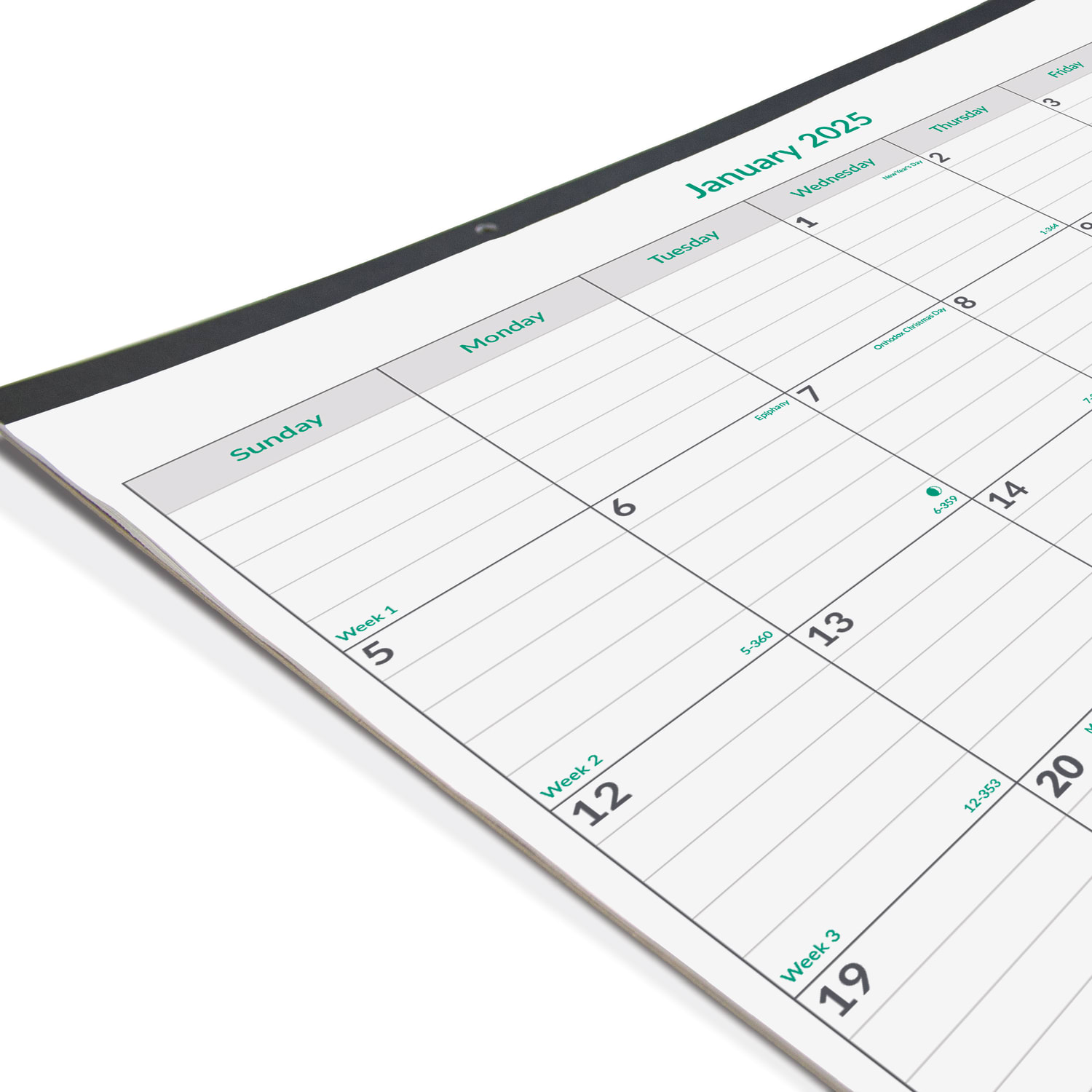 2025 Brownline EcoLogix Monthly Desk Pad Calendar, 22in x 17in, 100% Recycled, Green/White, January to December, C177437 - Image 3