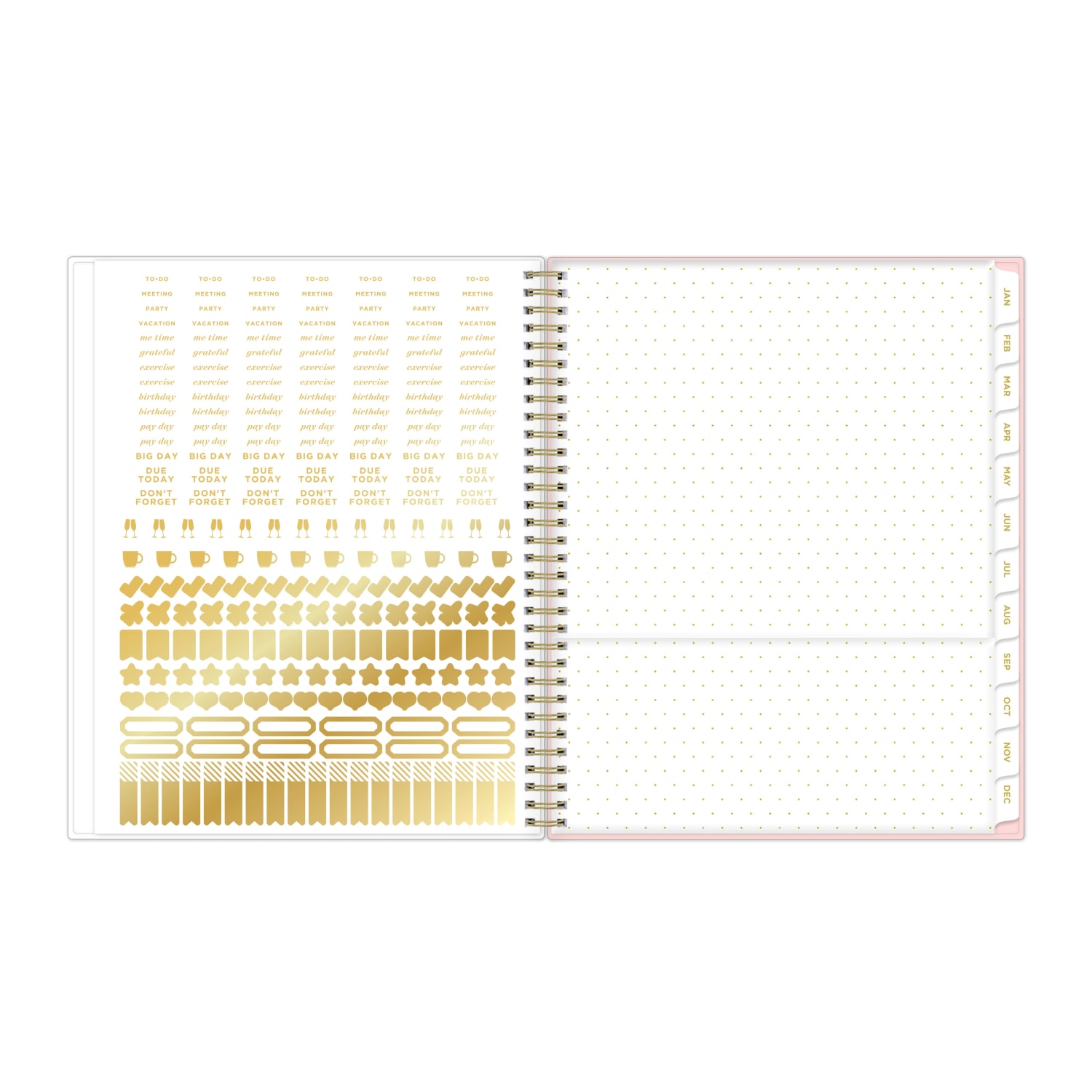 2027 Blue Sky Coming Up Roses Blush Weekly/Monthly Planning Calendar, 8.5x11, 0%, CYO, Jan-Dec, RY27 - Image 5