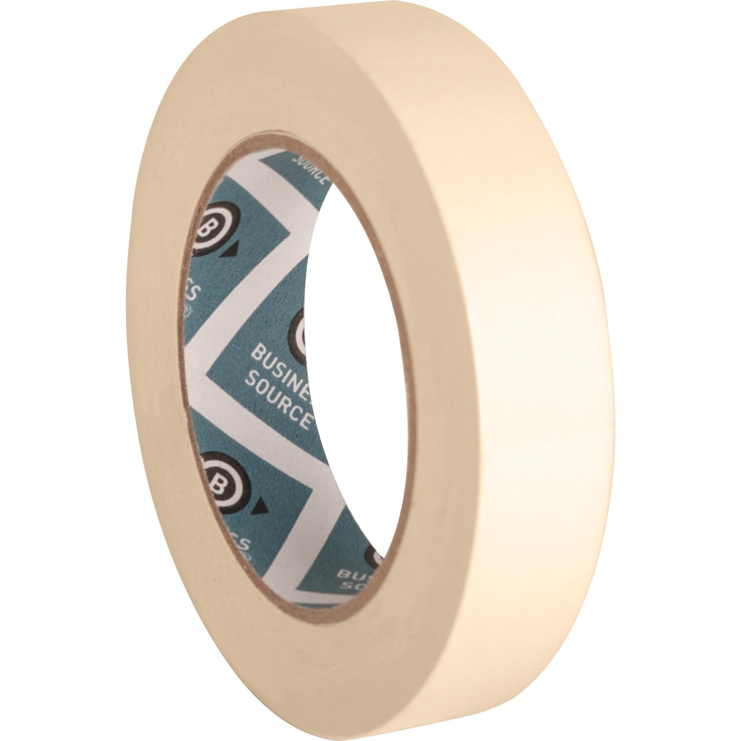 Business Source Utility-purpose Masking Tape - 1in Width x 60 yd Length - 3in Core - Crepe Paper Backing - 1 Roll - Tan - Image 3