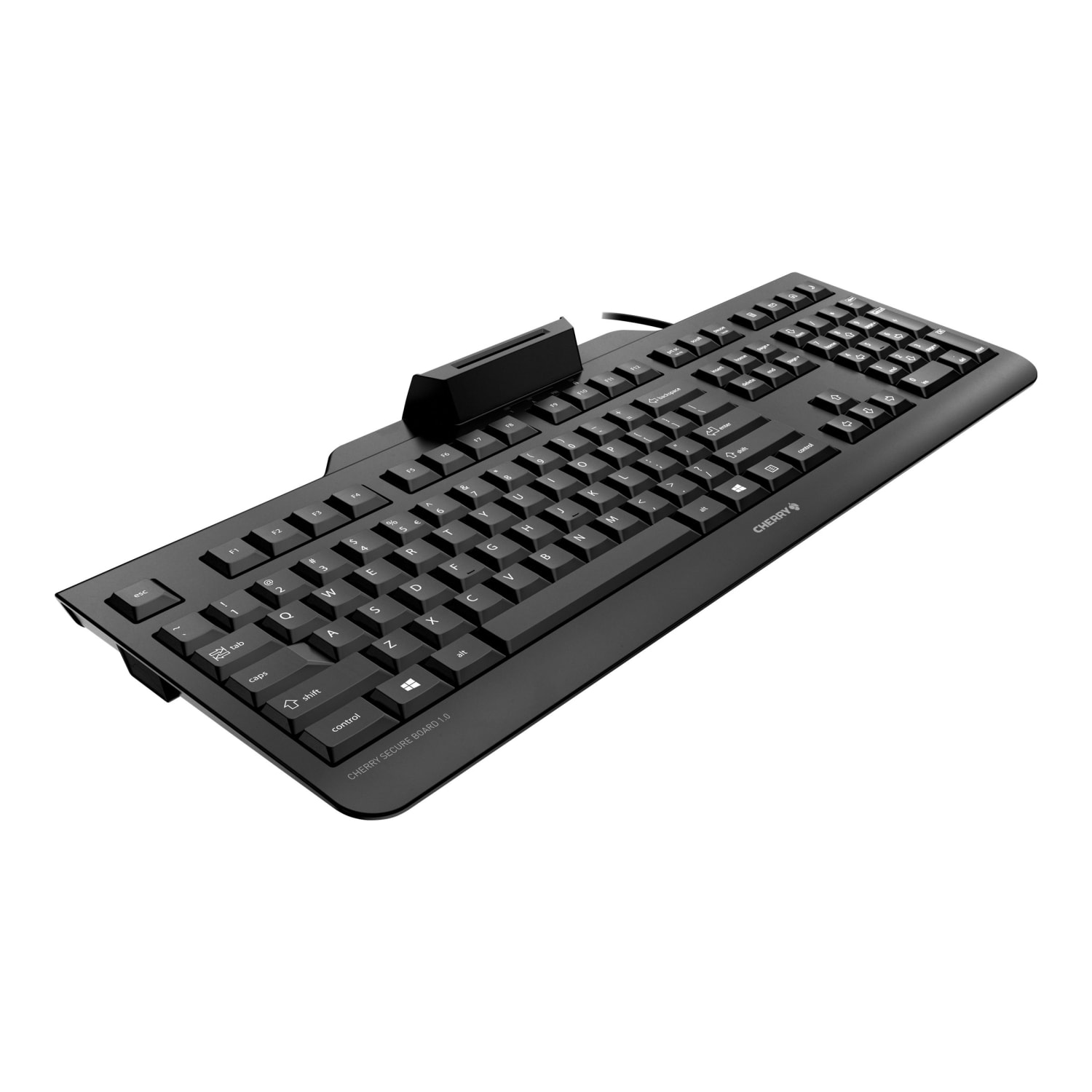 CHERRY SECURE BOARD 1.0 - Keyboard - with NFC - USB - US with Euro symbol - key switch: CHERRY LPK - black - Image 3