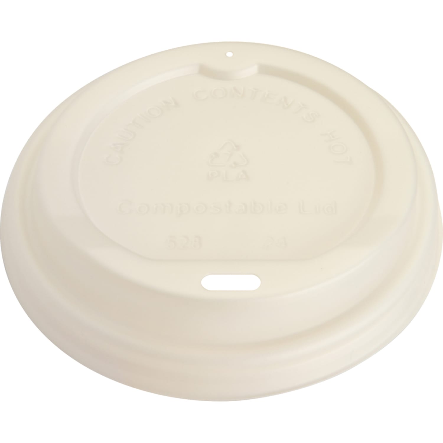 Genuine Joe Vented Hot Cup Lid - Polystyrene - White - 50 / Pack - Image 5