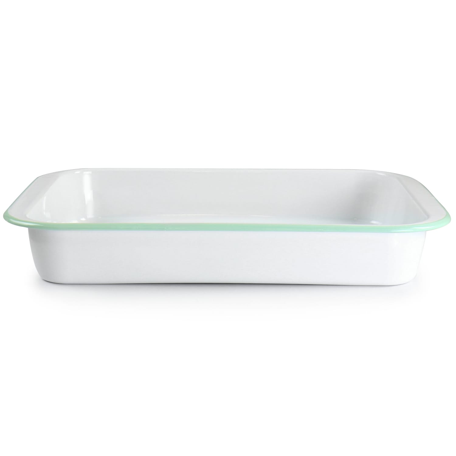 Martha Stewart Rectangular Container, 2-5/16inH x 13inW x 9inD, White/Mint - Image 5