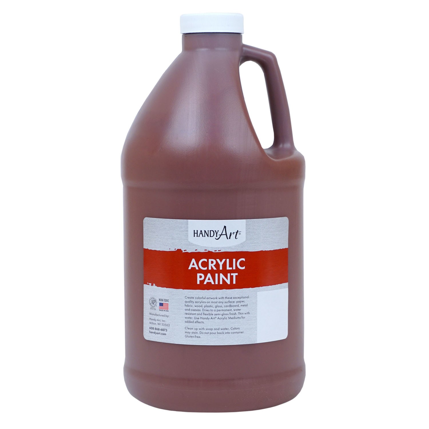 Handy Art Student Acrylic Paint, 64 Oz, Burnt Sienna