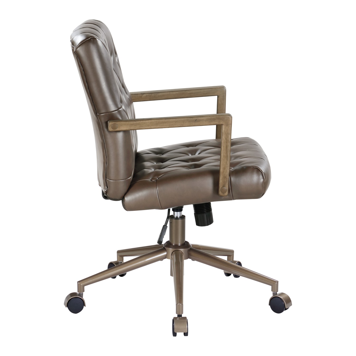 Office Star Waltham Faux Leather High-Back Executive Office Chair, Chocolate - Image 3