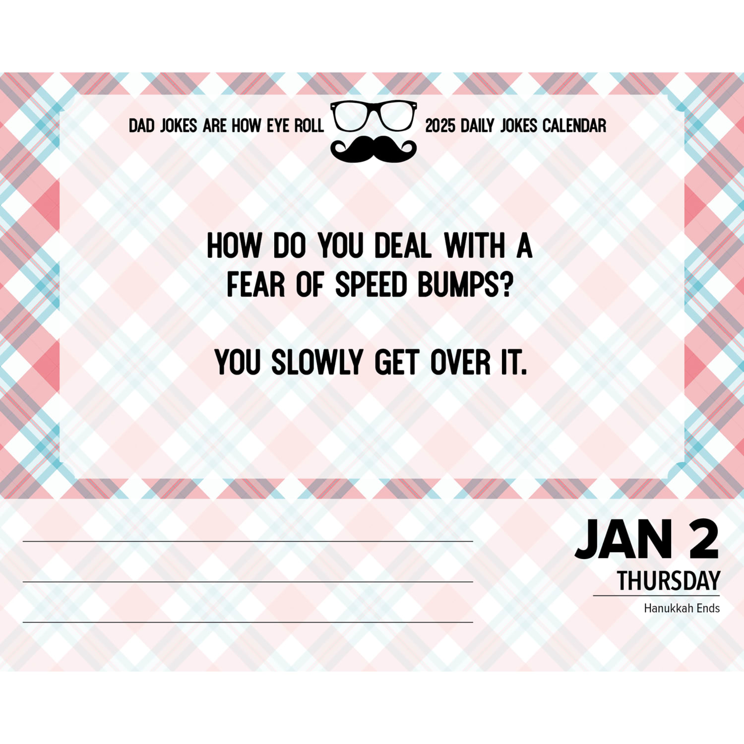 2025 Willow Creek Press Daily Desk Box Calendar, Humor & Comics, 5-1/2in x 6-1/4in, Dad Jokes Are How Eye Roll, January To December, 46692 - Image 3