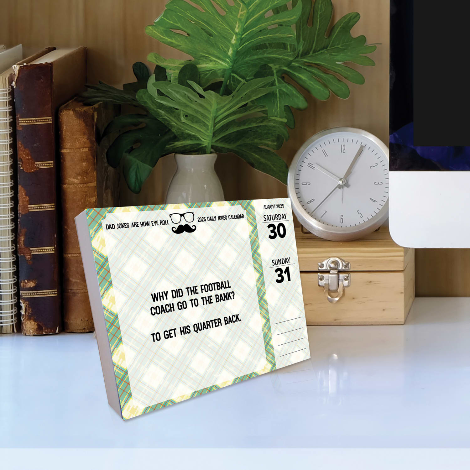 2025 Willow Creek Press Daily Desk Box Calendar, Humor & Comics, 5-1/2in x 6-1/4in, Dad Jokes Are How Eye Roll, January To December, 46692 - Image 4