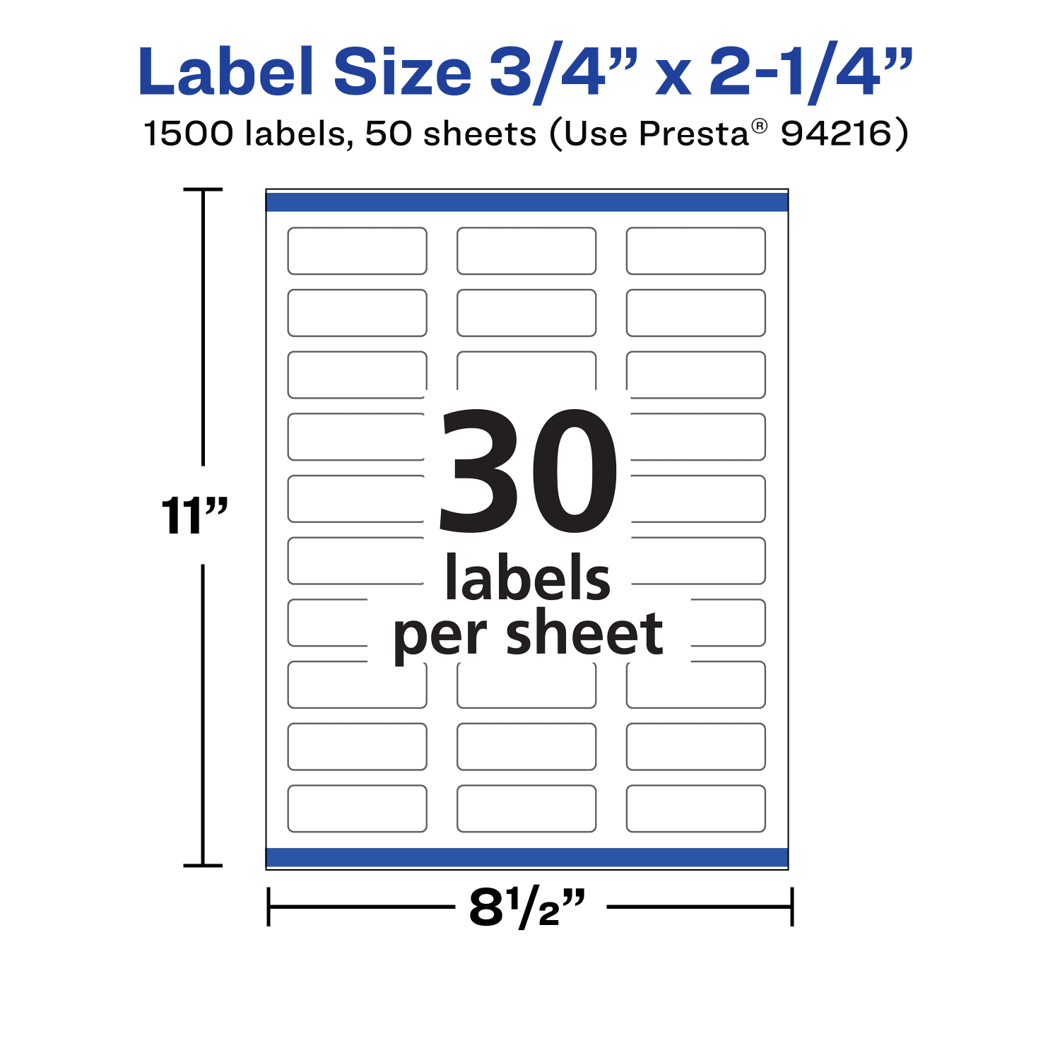 Avery Permanent Labels With Sure Feed, 94216-WMP50, Rectangle, 3/4in x 2-1/4in, White, Pack Of 1,500 - Image 6