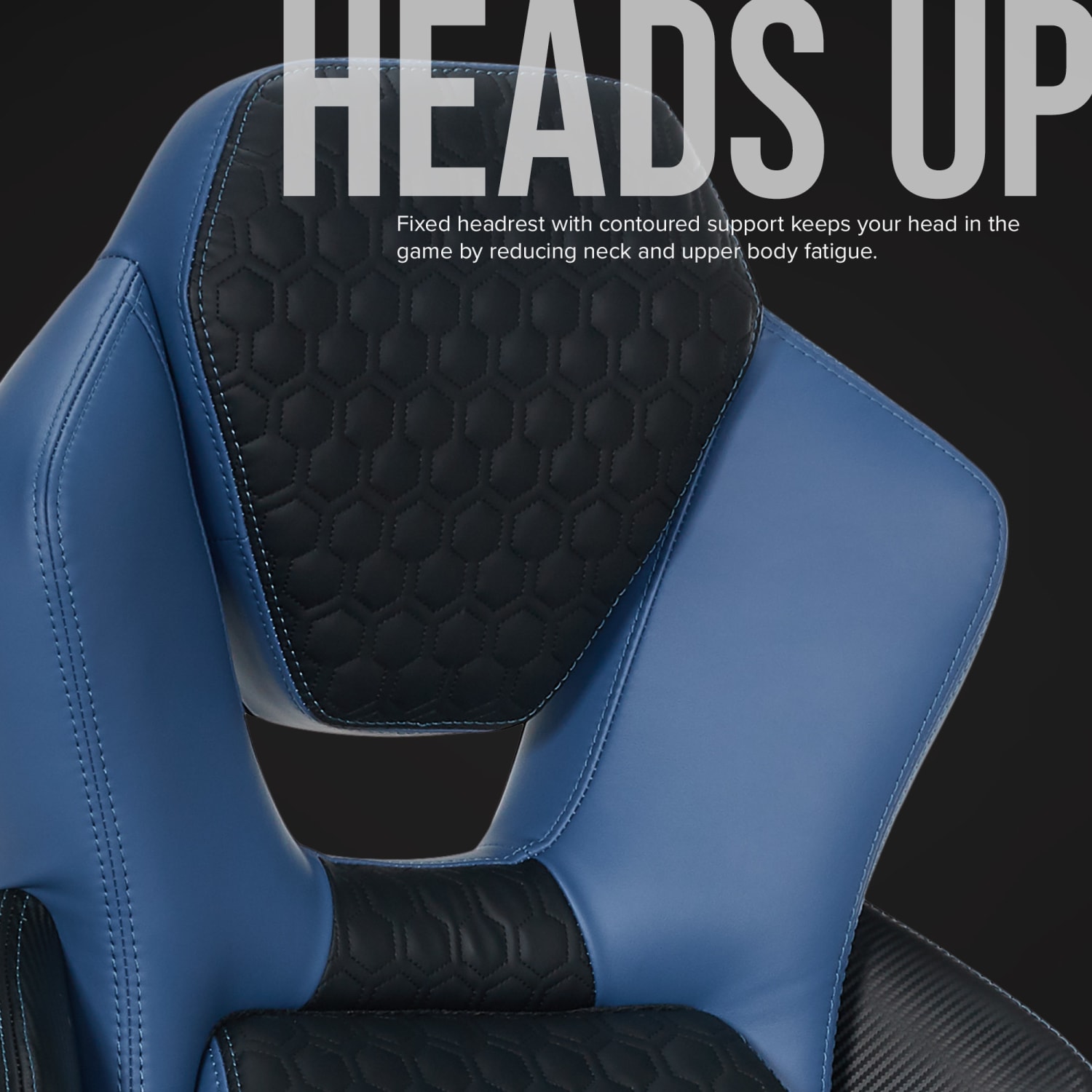 Shaquille O'Neal Sciron Big & Tall Ergonomic High-Back Vegan Leather Executive Gaming Office Chair, Black/Blue - Image 4