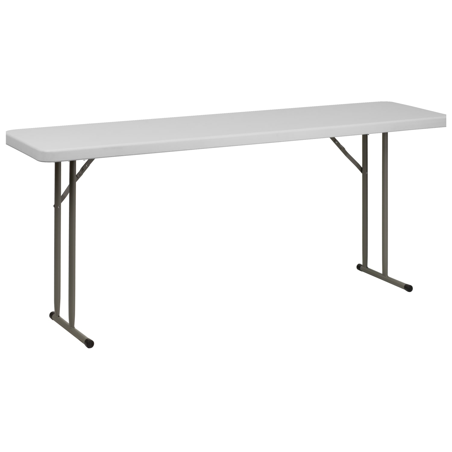 Flash Furniture Plastic Folding Training Table with 2 Crown-Back Stack Chairs, 29inH x 72inW x 18inD, Burgundy/White - Image 4
