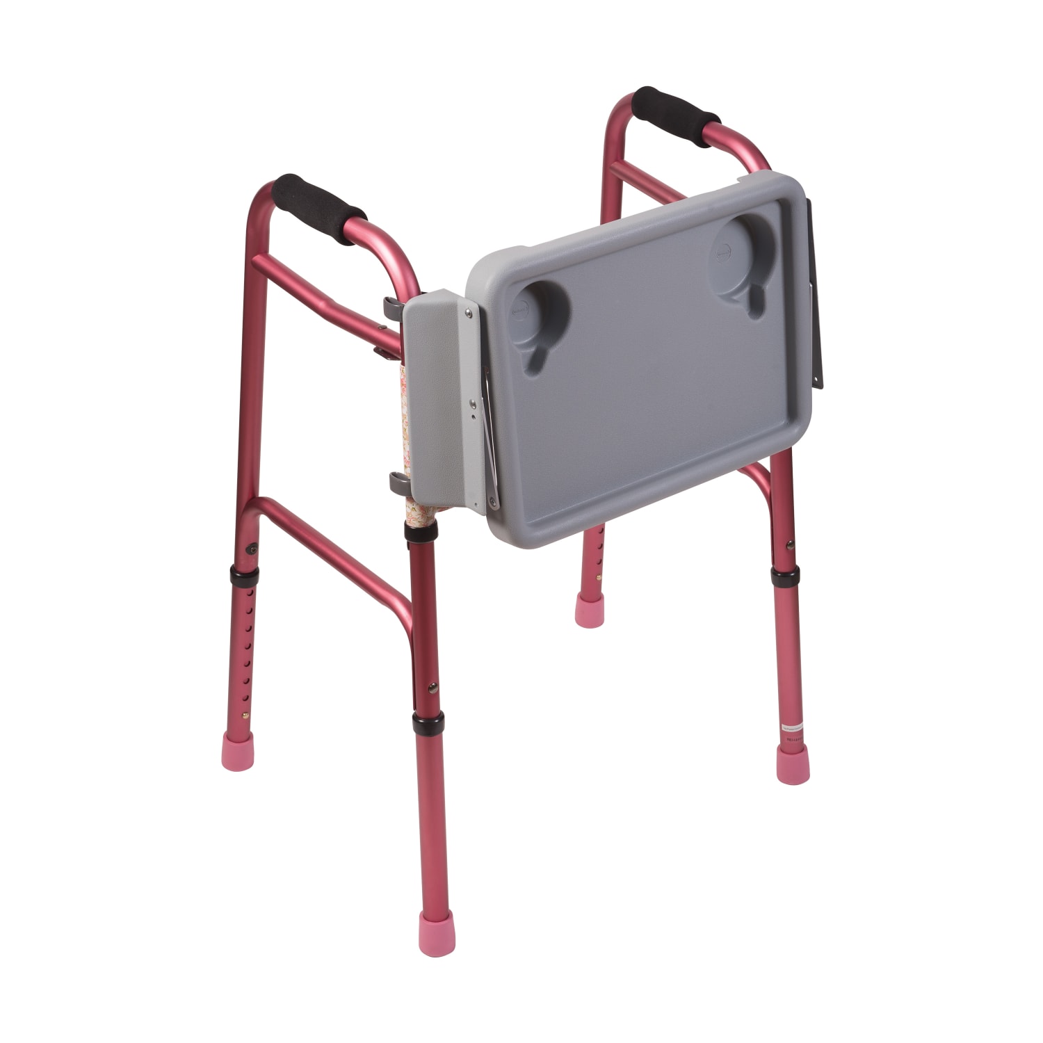 DMI Folding Walker Tray With Cup Holders, 16in x 11in, Gray - Image 5