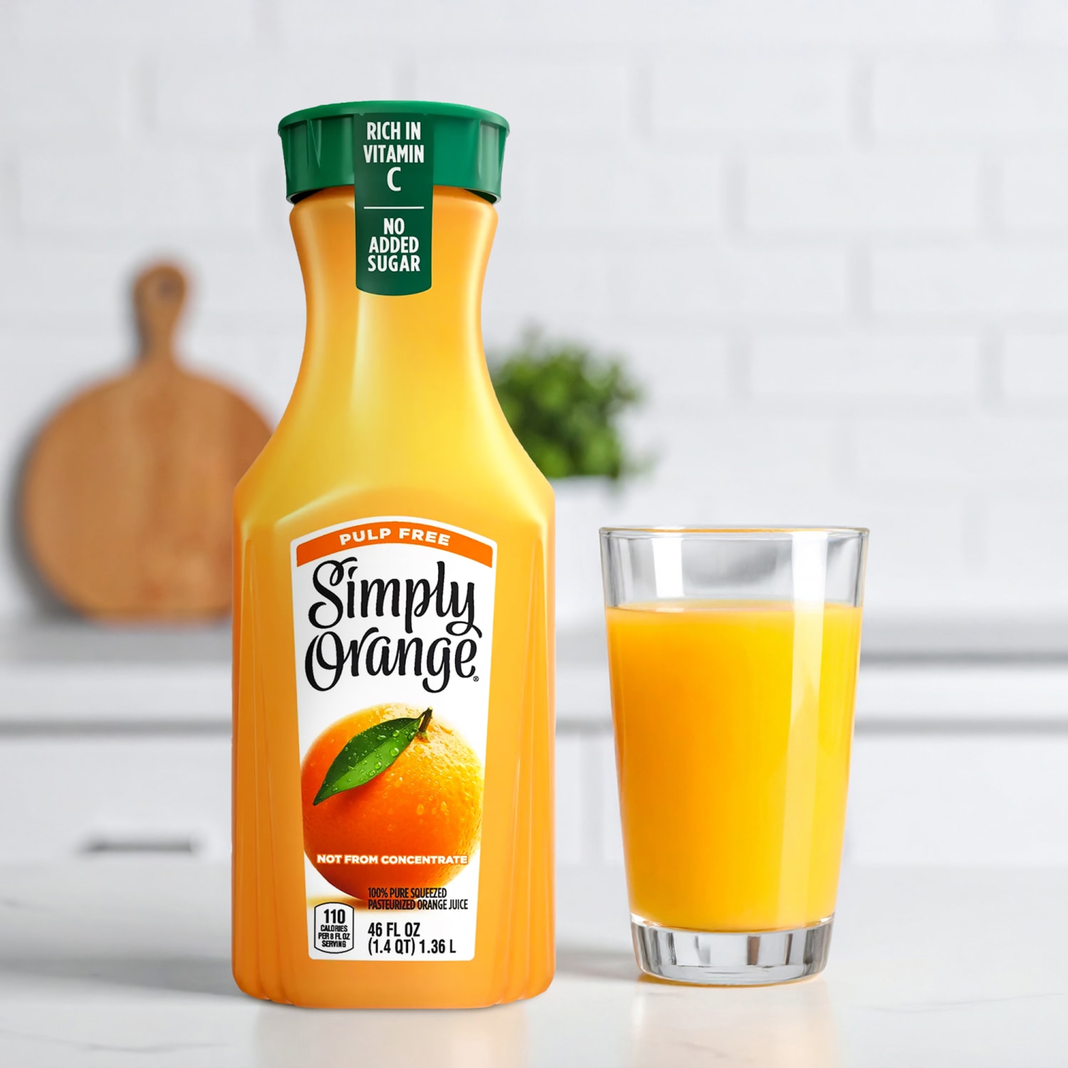 Simply Orange Pulp-Free Orange Juice, 46 Oz, Pack Of 2 Bottles - Image 6