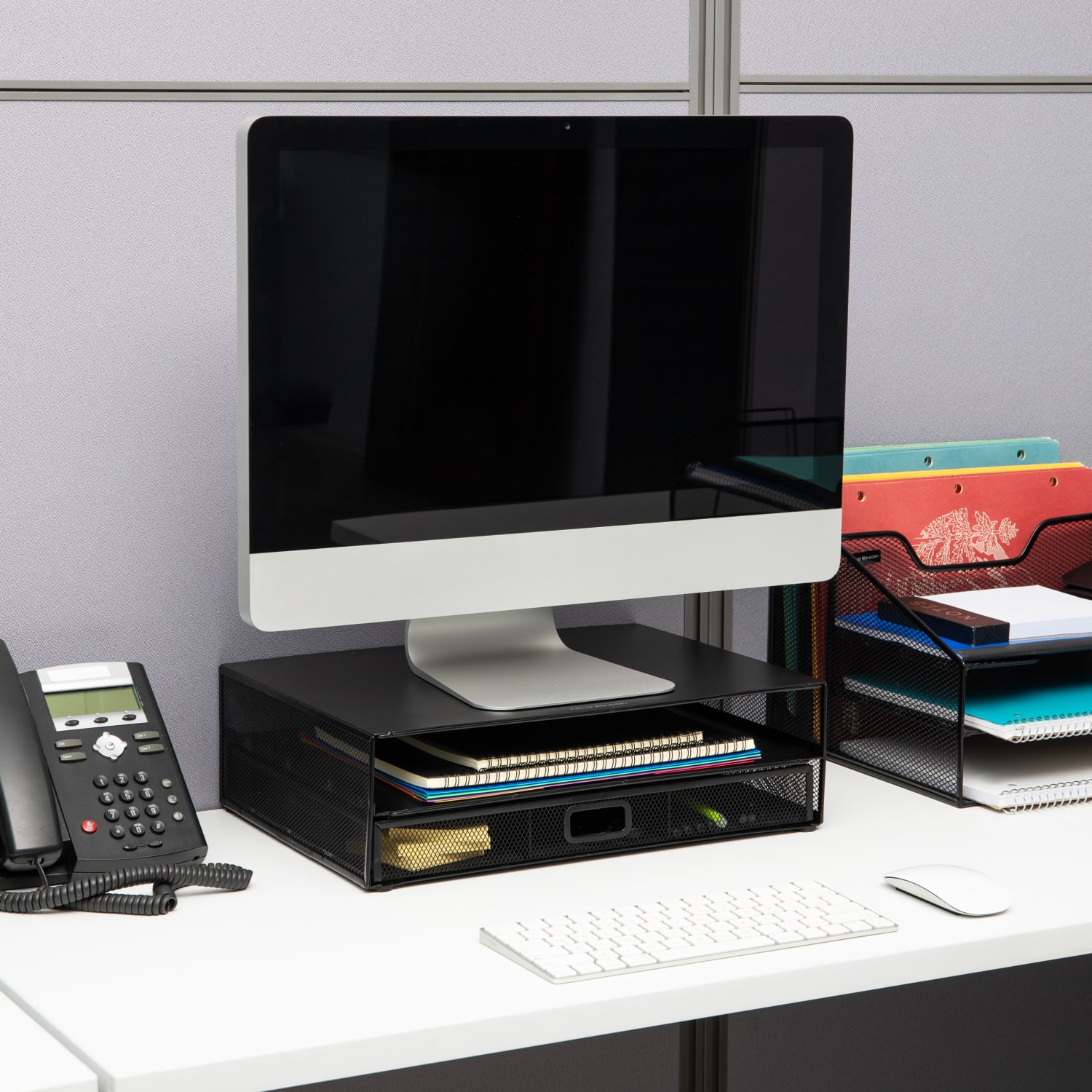 Mind Reader Monitor Stand with All Supplies included, Black - Image 4