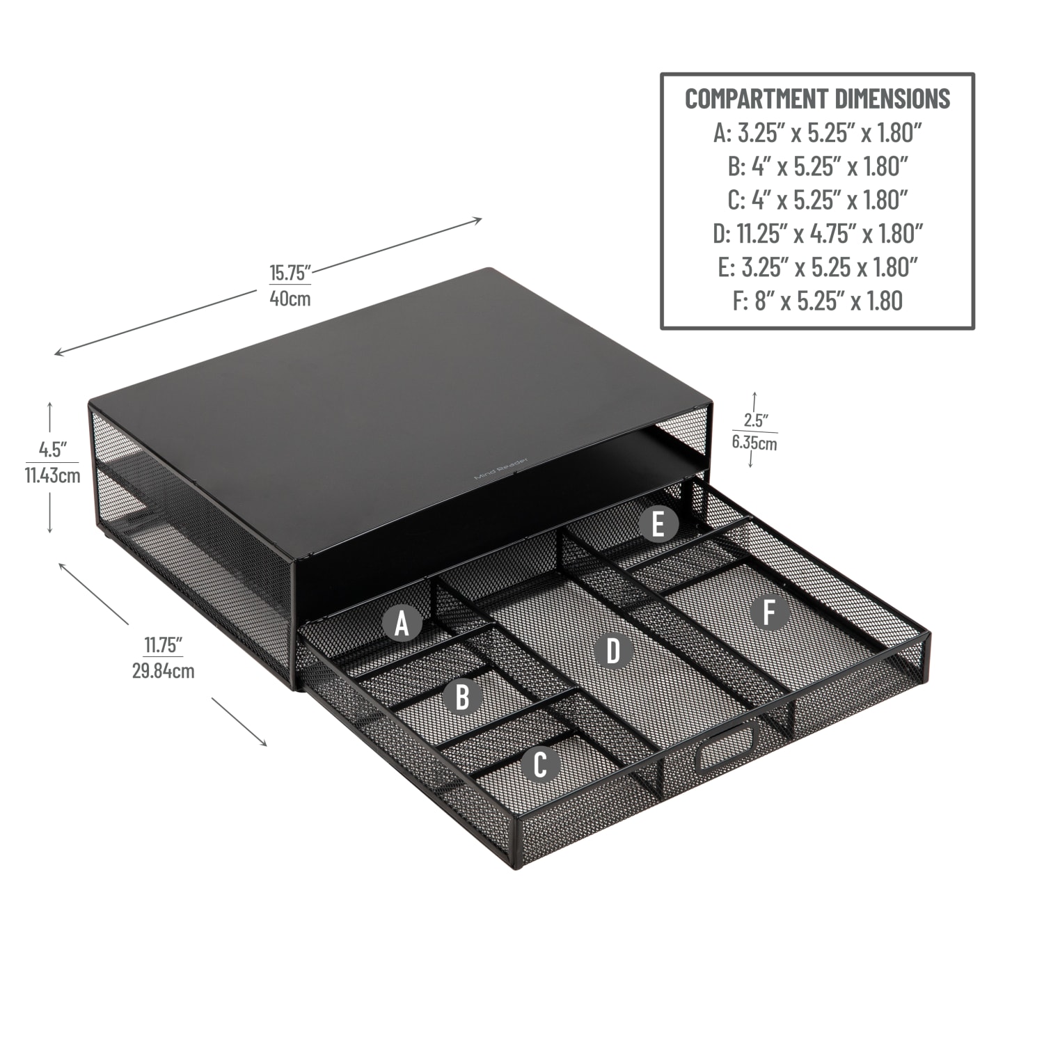 Mind Reader Monitor Stand with All Supplies included, Black - Image 5