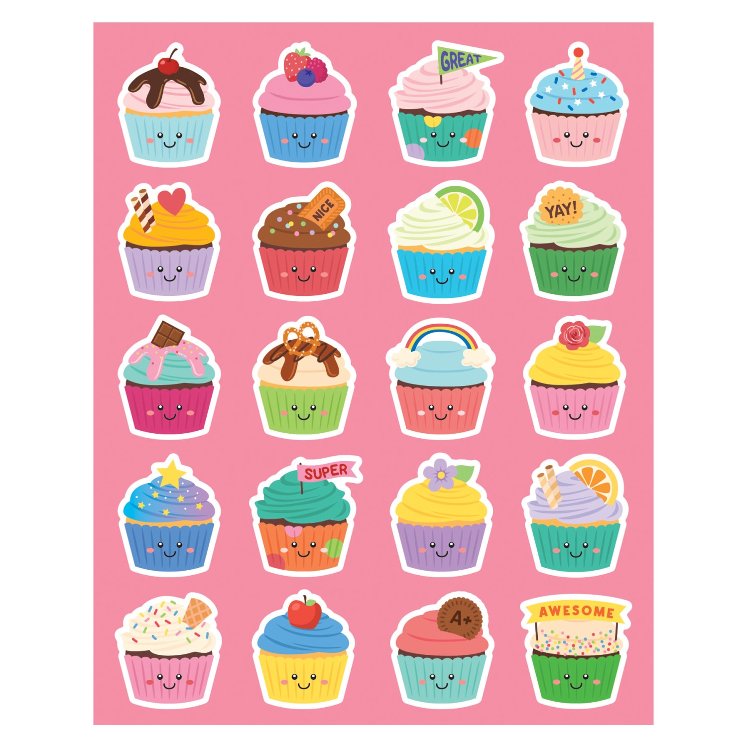 Teacher Created Resources Smelly Stickers, Cupcake, 120 Per Pack, Set Of 6 Packs - Image 3