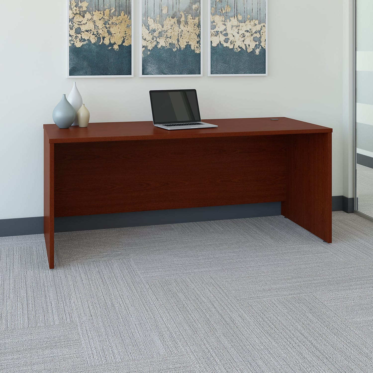Bush Business Furniture Components Office Desk 72inW x 30inD, Mahogany, Standard Delivery - Image 3