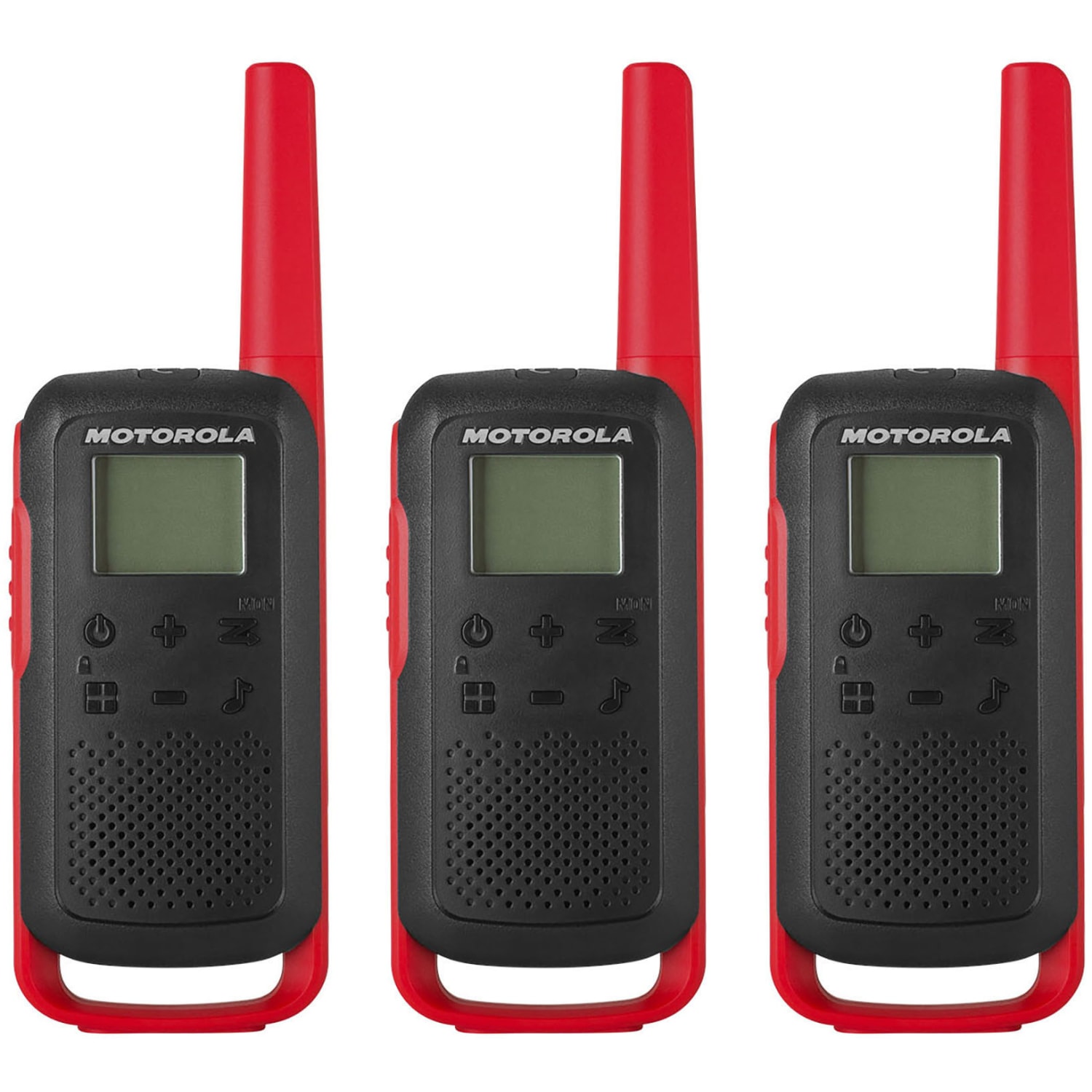Motorola TalkAbout 2-Way Radios, T210TP, Black/Red, Set Of 3 Radios - Image 4