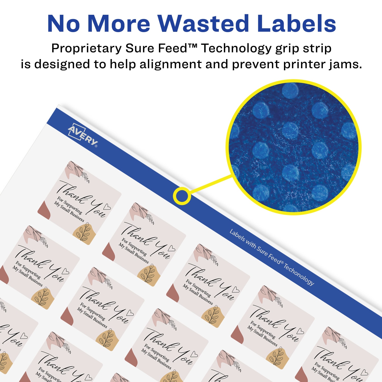 Avery Waterproof Permanent Labels With Sure Feed, 94103-WMF25, Square, 1in x 1in, White, Pack Of 1,200 - Image 5
