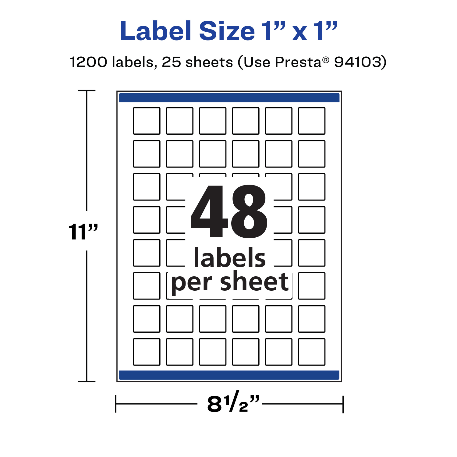 Avery Waterproof Permanent Labels With Sure Feed, 94103-WMF25, Square, 1in x 1in, White, Pack Of 1,200 - Image 6
