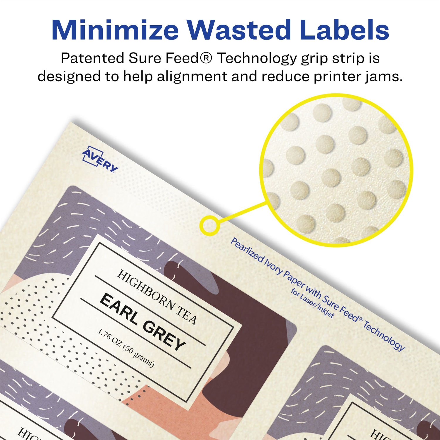Avery Pearlized Permanent Labels With Sure Feed, 94237-PIP100, Rectangle, 2in x 3in, Ivory, Pack Of 800 Labels - Image 5