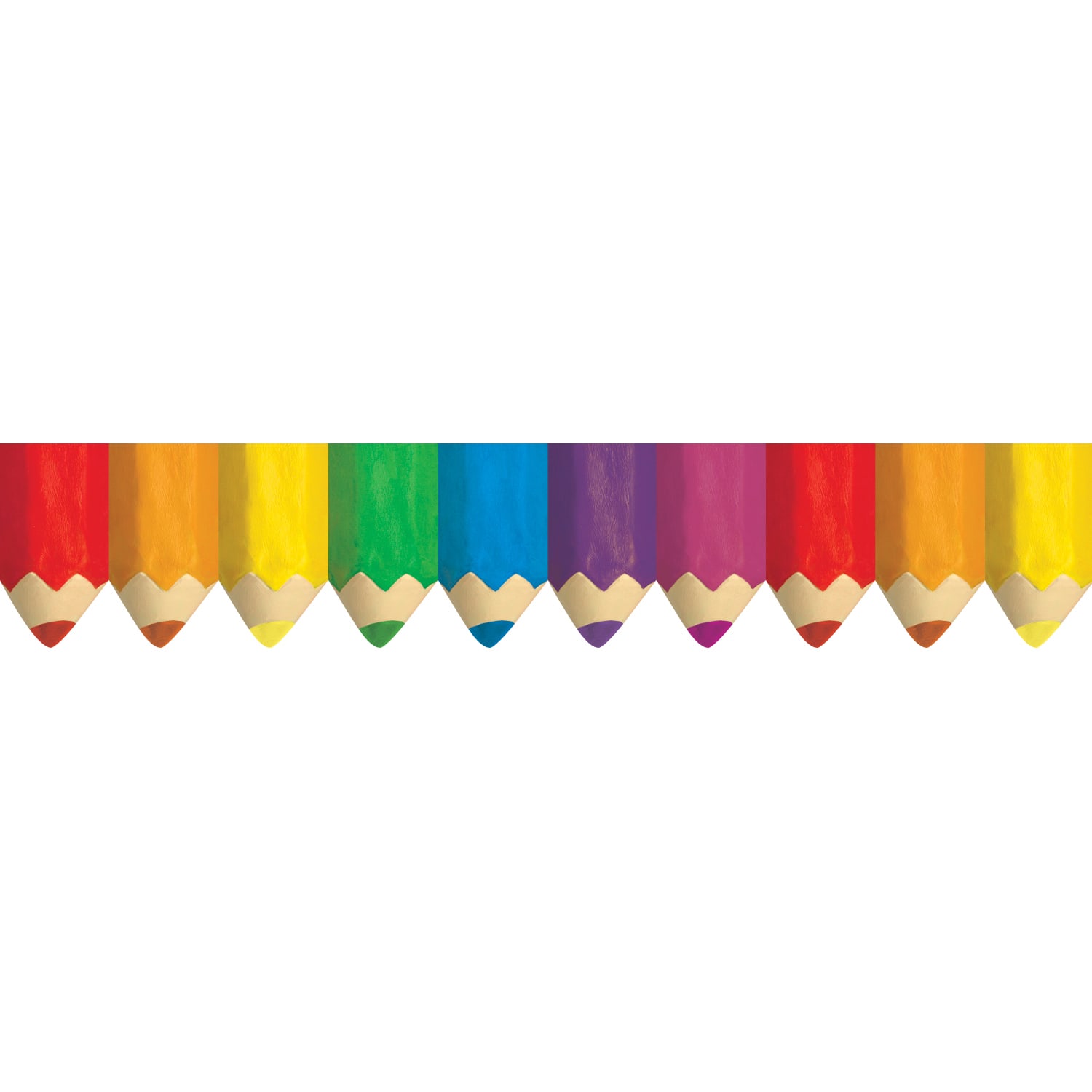 Creative Teaching Press Scallops EZ Borders, Jumbo Color Pencils, 24 Borders Per Pack, Set Of 3 Packs - Image 3