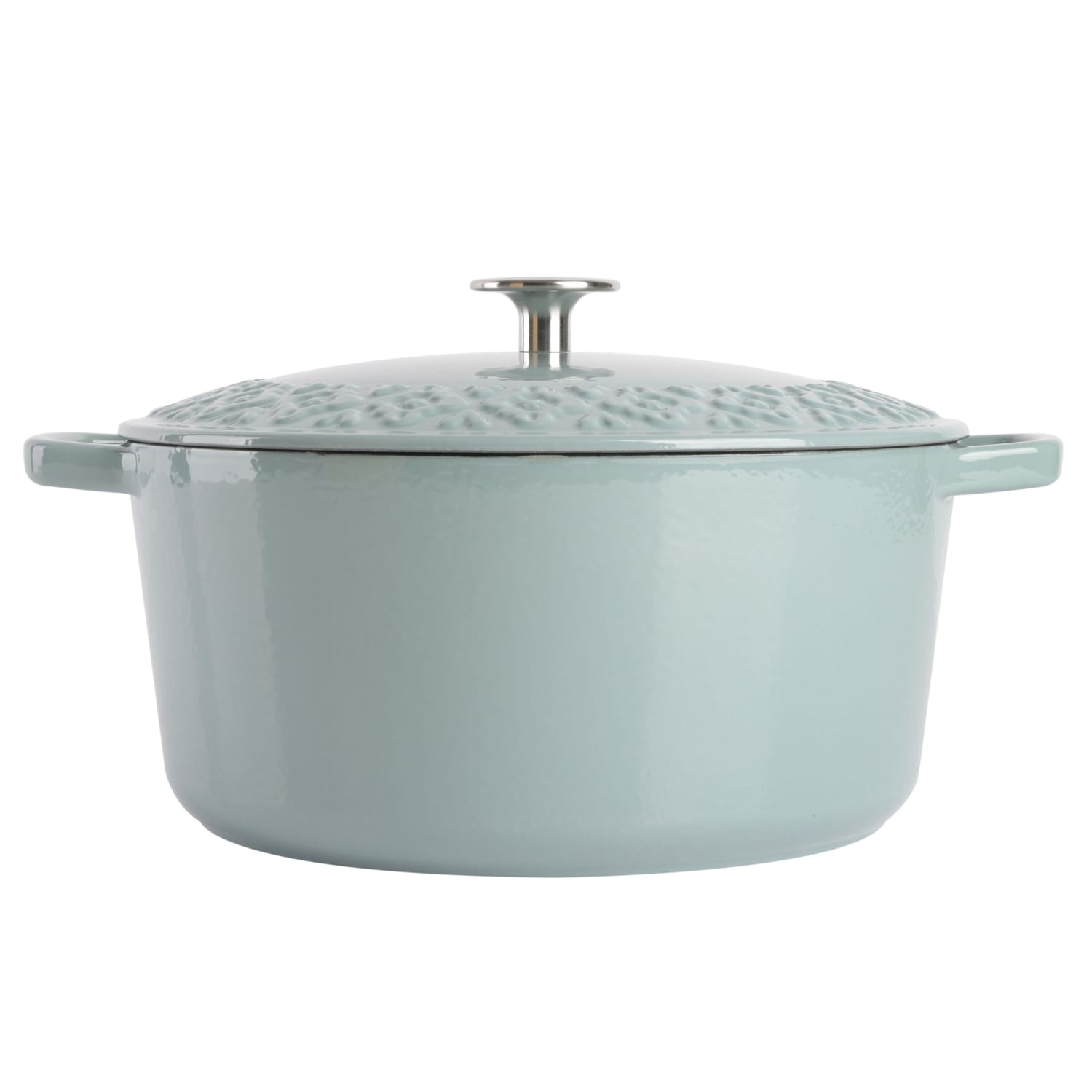 Spice by Tia Mowry Savory Saffron 6-Quart Enameled Cast Iron Dutch Oven, Mint - Image 5