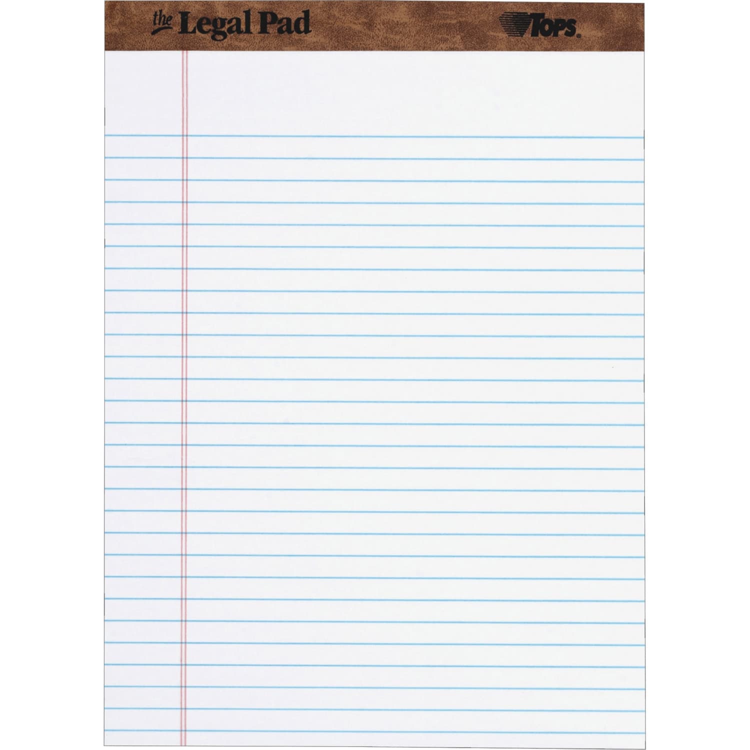 TOPS The Legal Pad Perforated Writing Pads, 8 1/2in x 11 3/4in, Legal Ruled, 50 Sheets, White/Blue, Pack Of 12 - Image 4