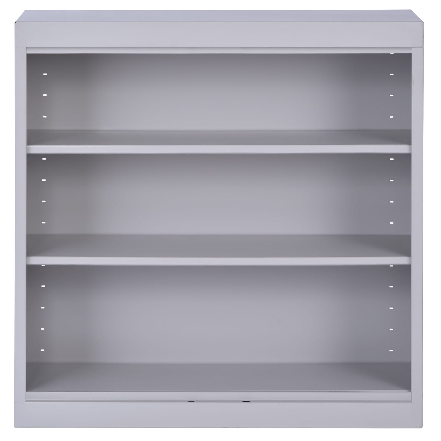 Sandusky 3-Shelf Welded Steel Bookcase, 36inH x 36inW x 12inD, Dove Gray - Image 4