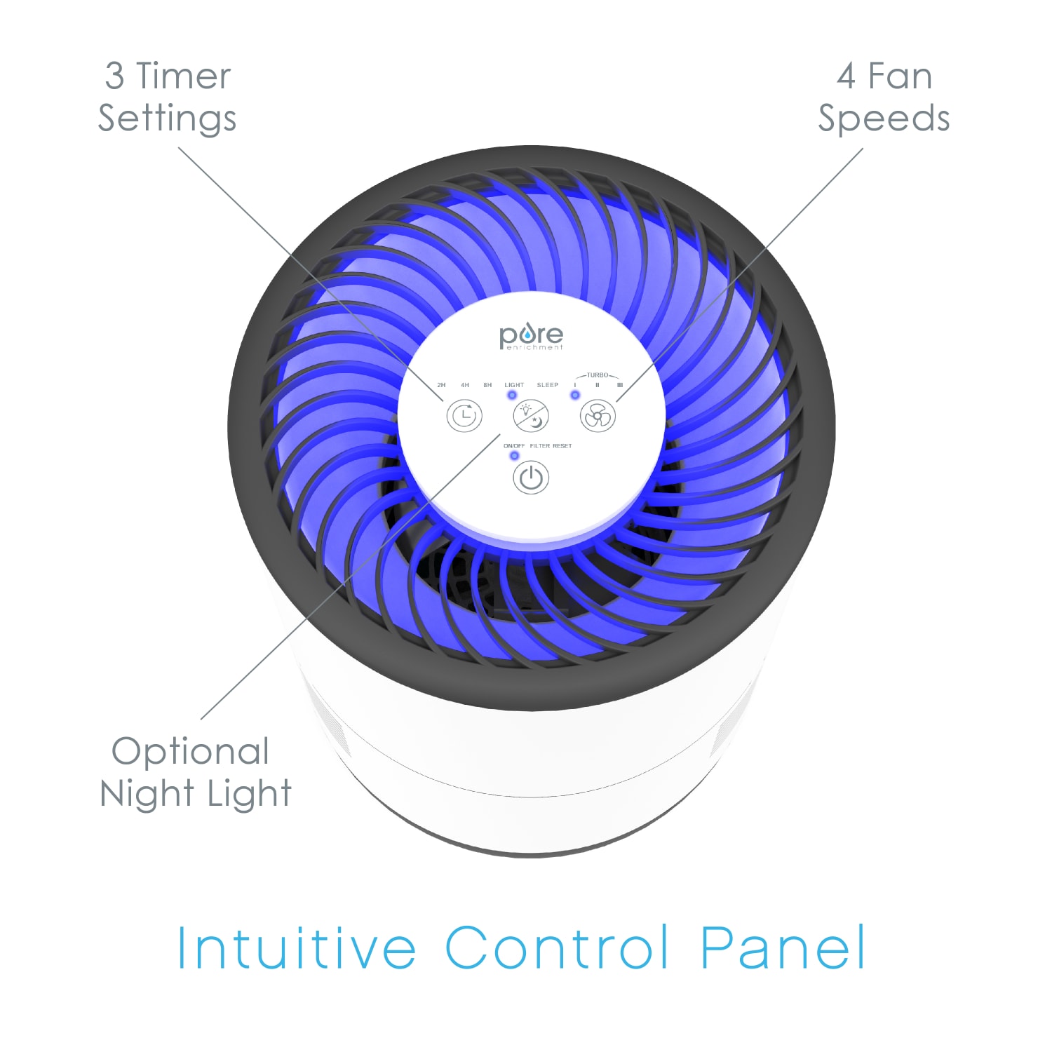 Pure Enrichment MistAire Eva 4-Speed Evaporative Humidifier, 13-1/2inH x 9-1/2inW x 9-1/2inD - Image 5