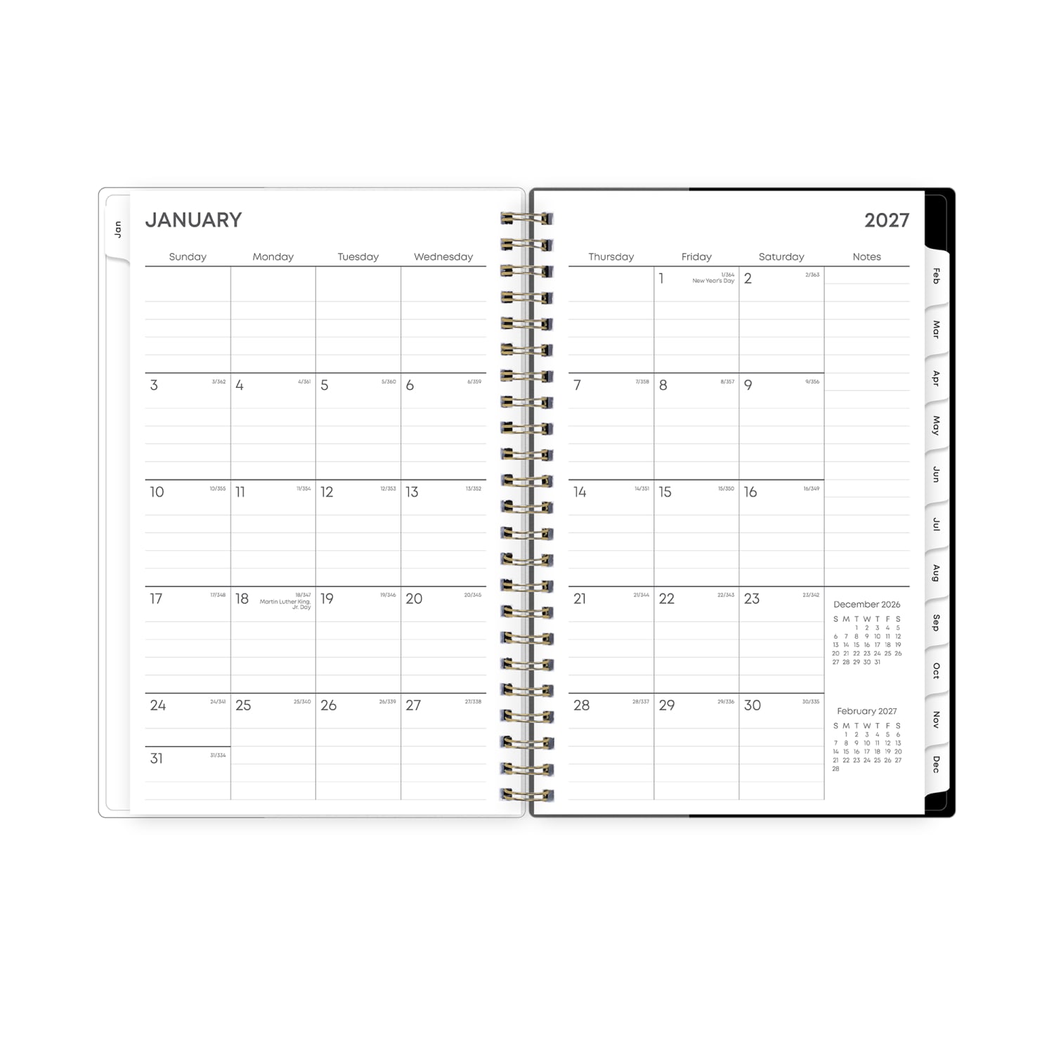 2027 Blue Sky Baccara Dark Weekly/Monthly Planning Calendar, 5x8, 0%, CYO, Jan-Dec, RY27 - Image 5